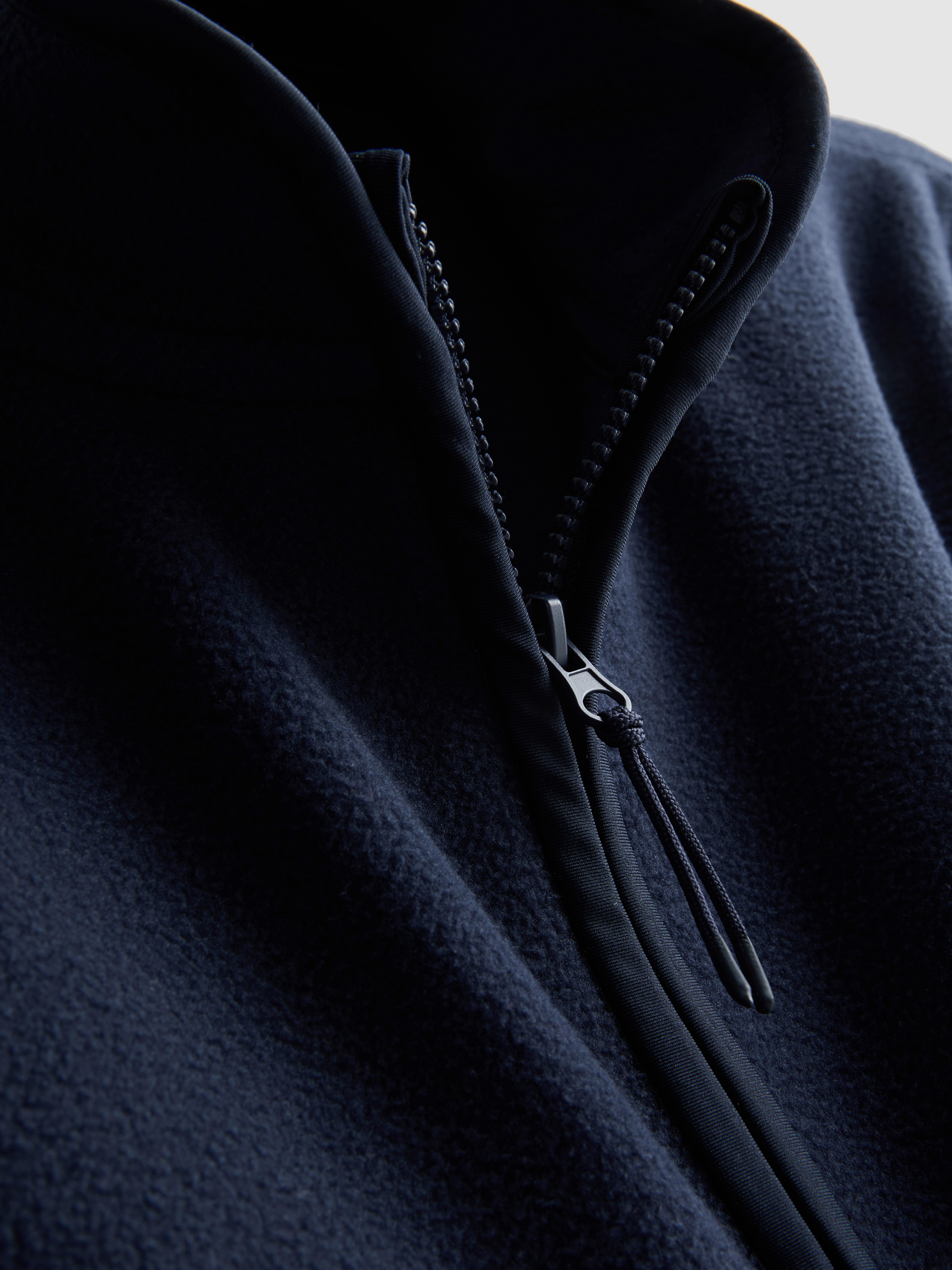 Women's Navy Zip Through Fleece