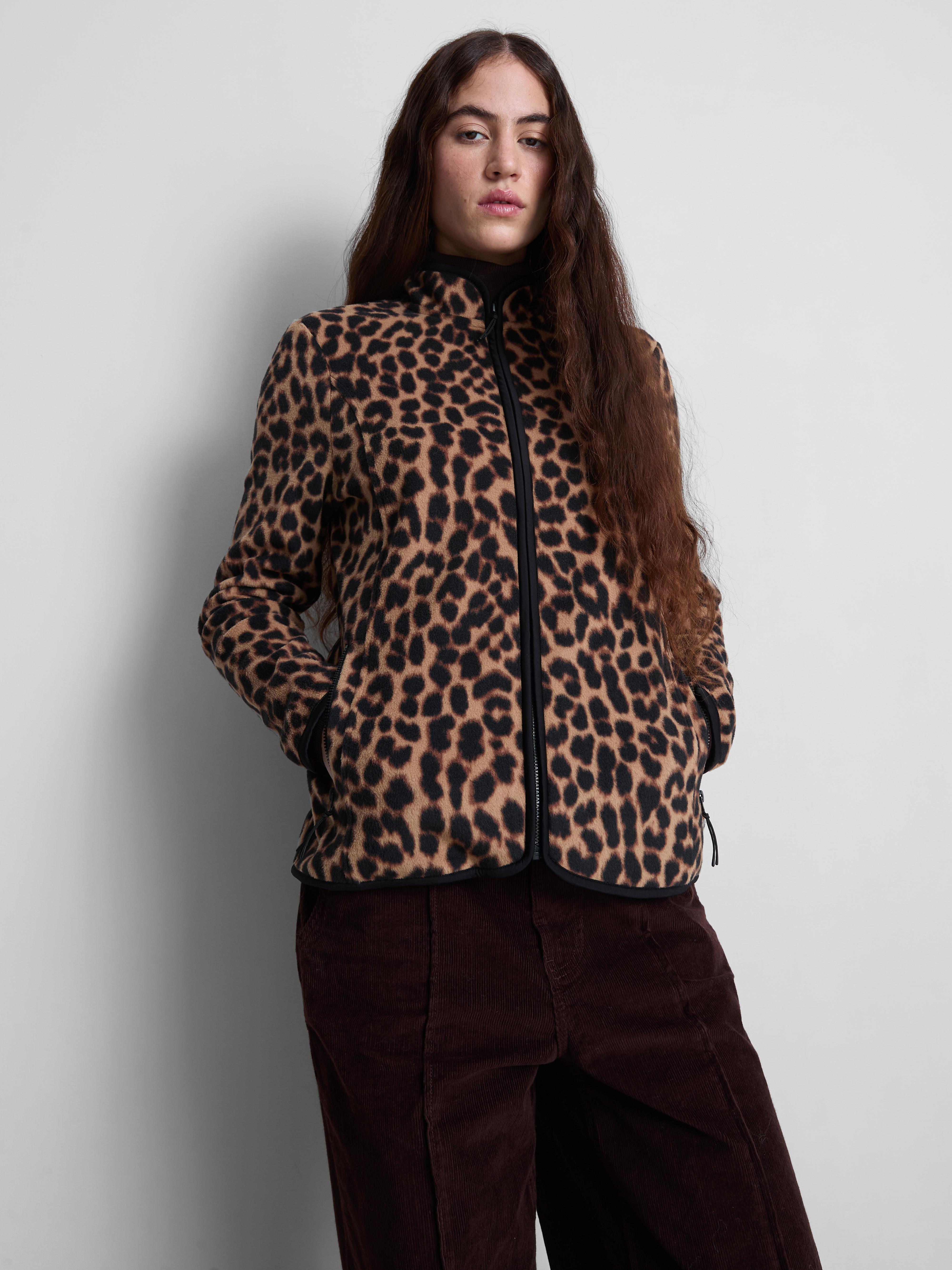 Women's Brown Zip Through Fleece