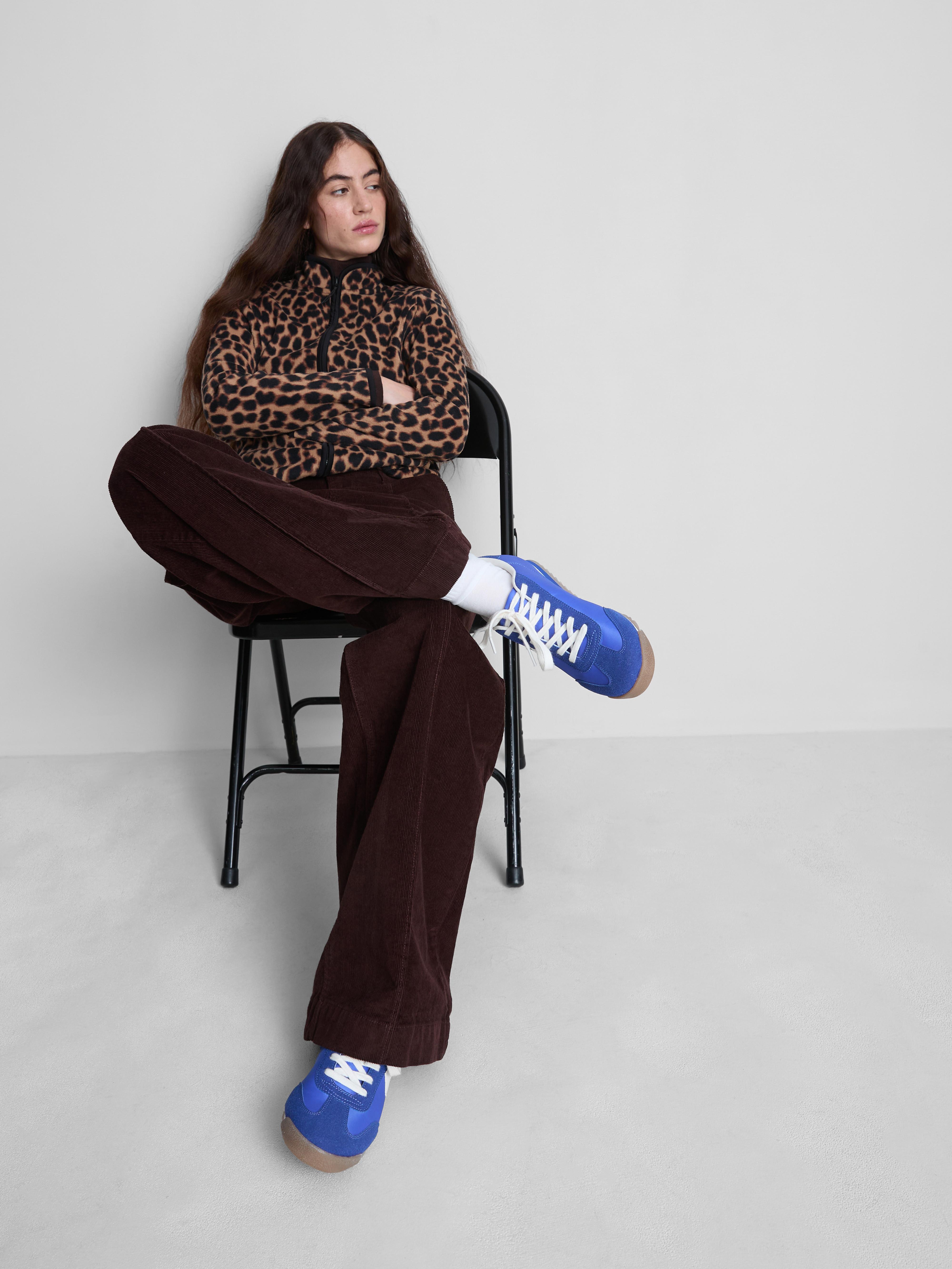 Women's Brown Zip Through Fleece