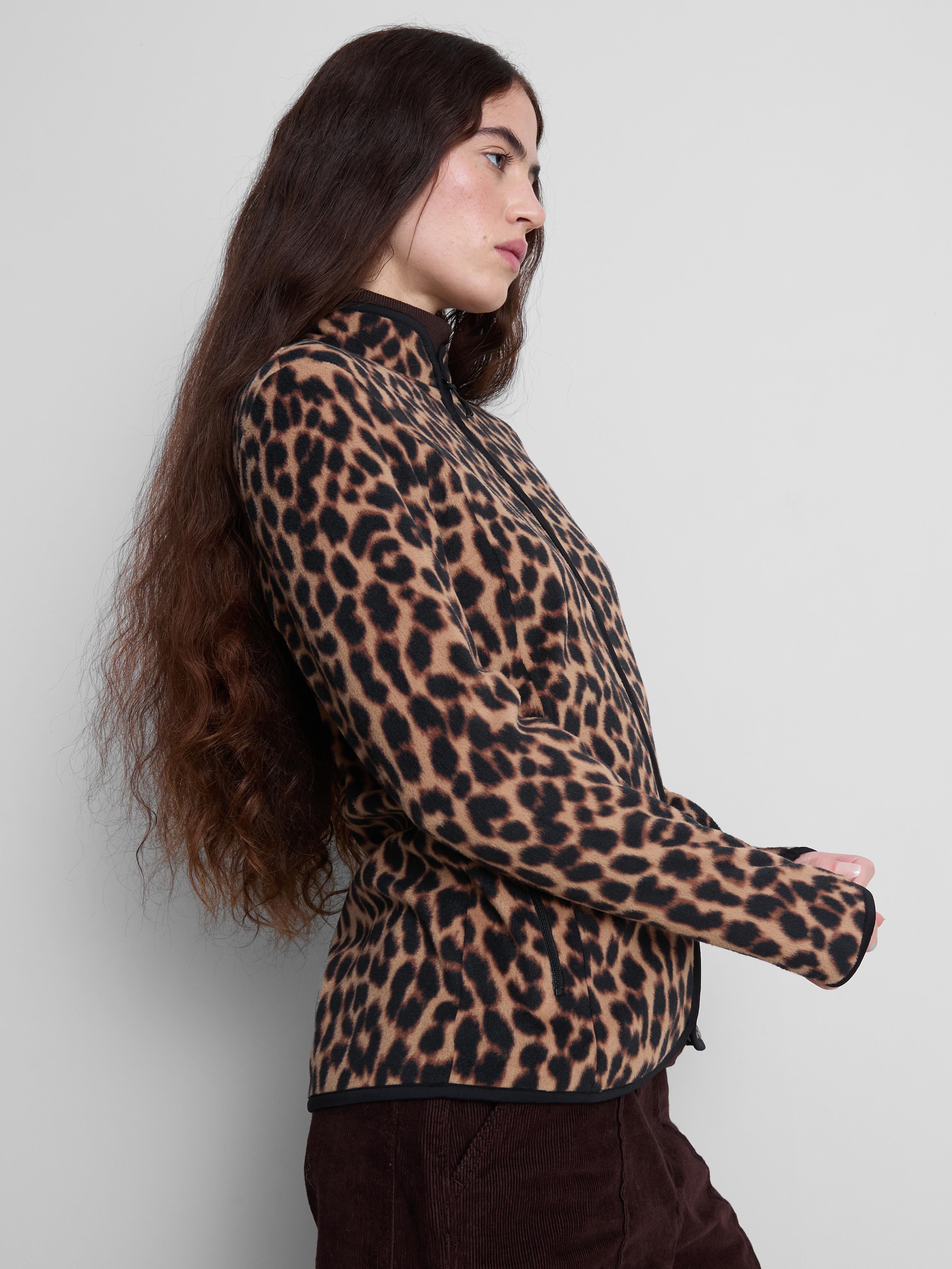 Women's Brown Zip Through Fleece