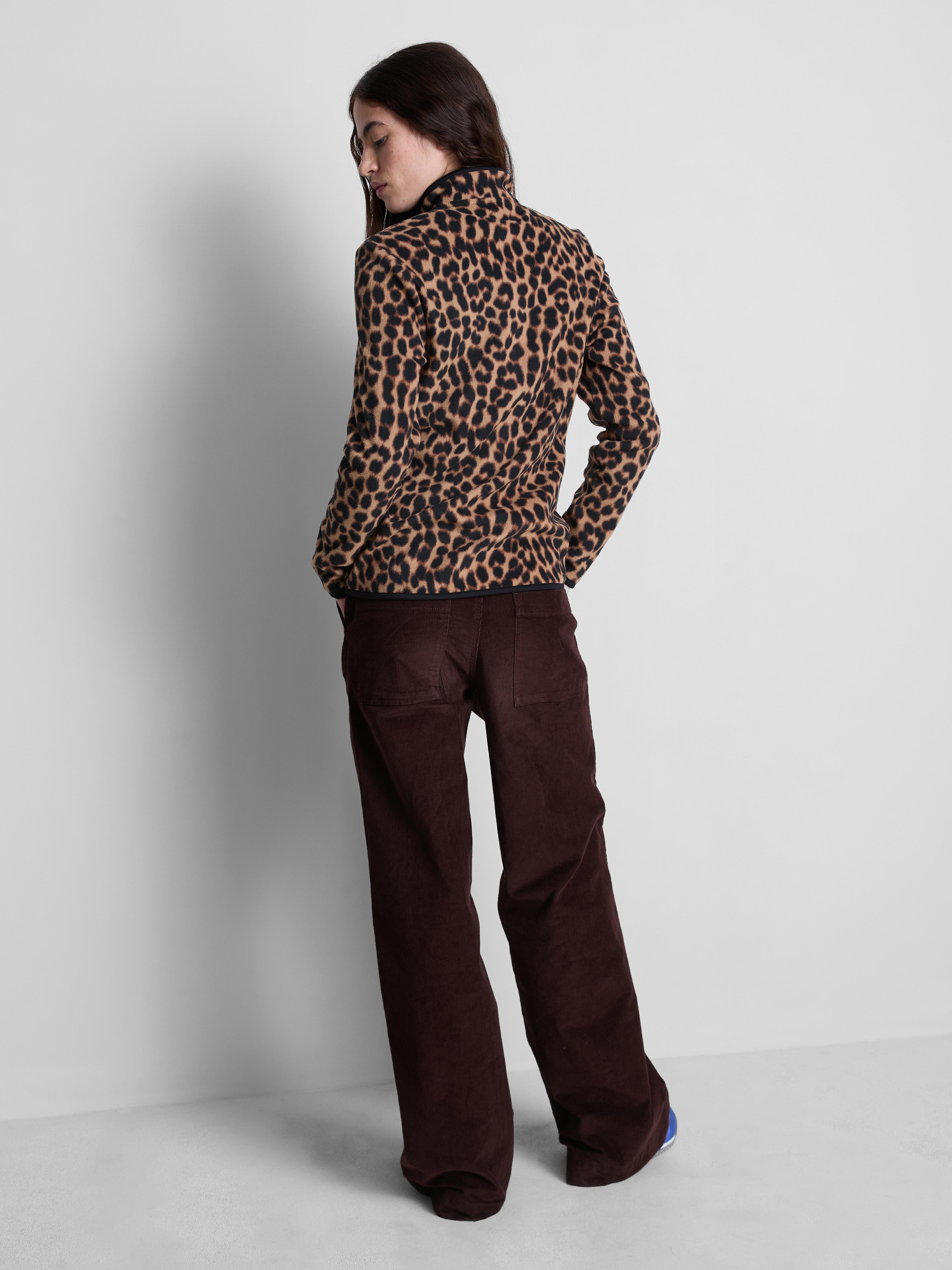 Women's Brown Zip Through Fleece