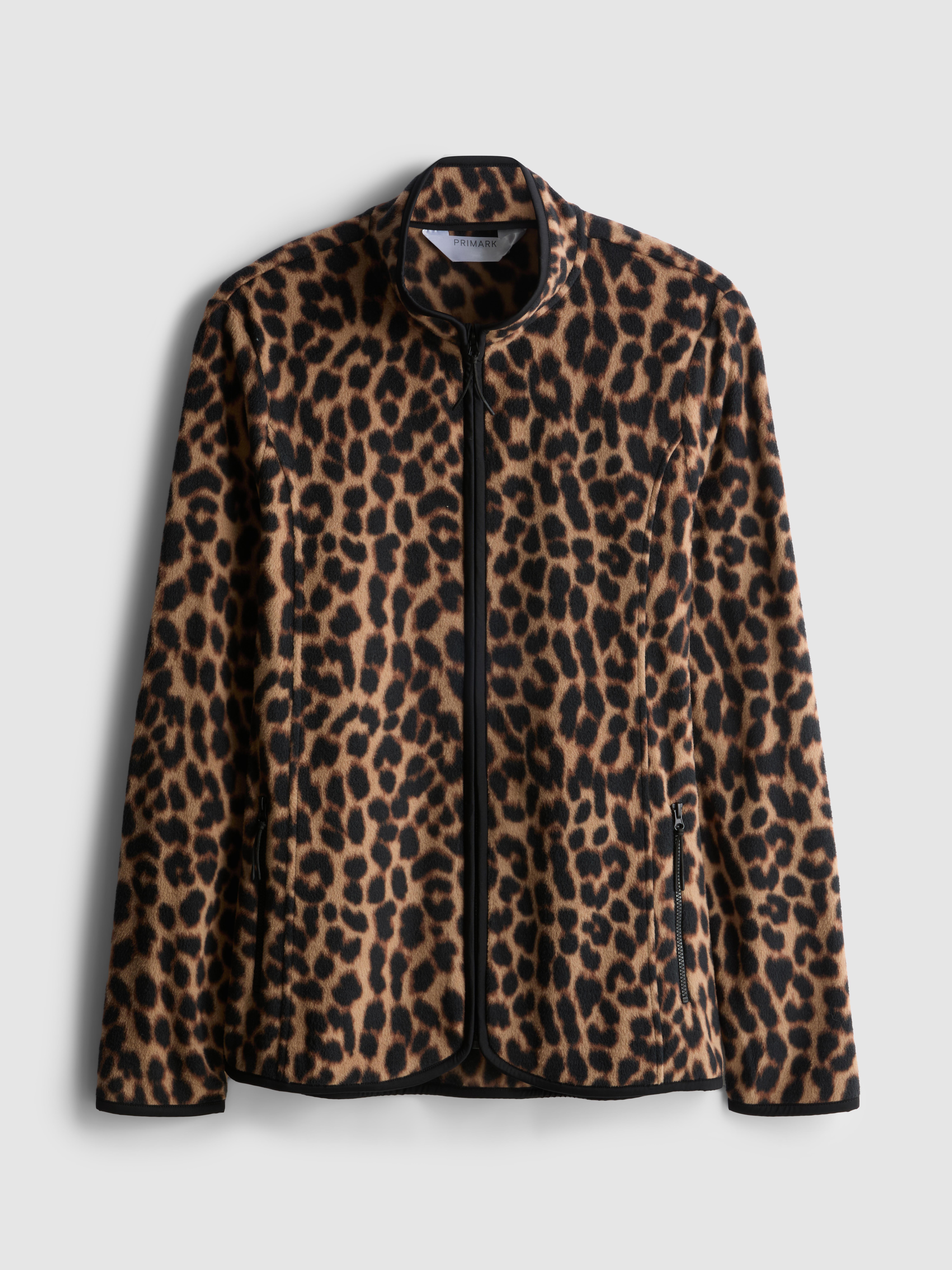 Women's Brown Zip Through Fleece