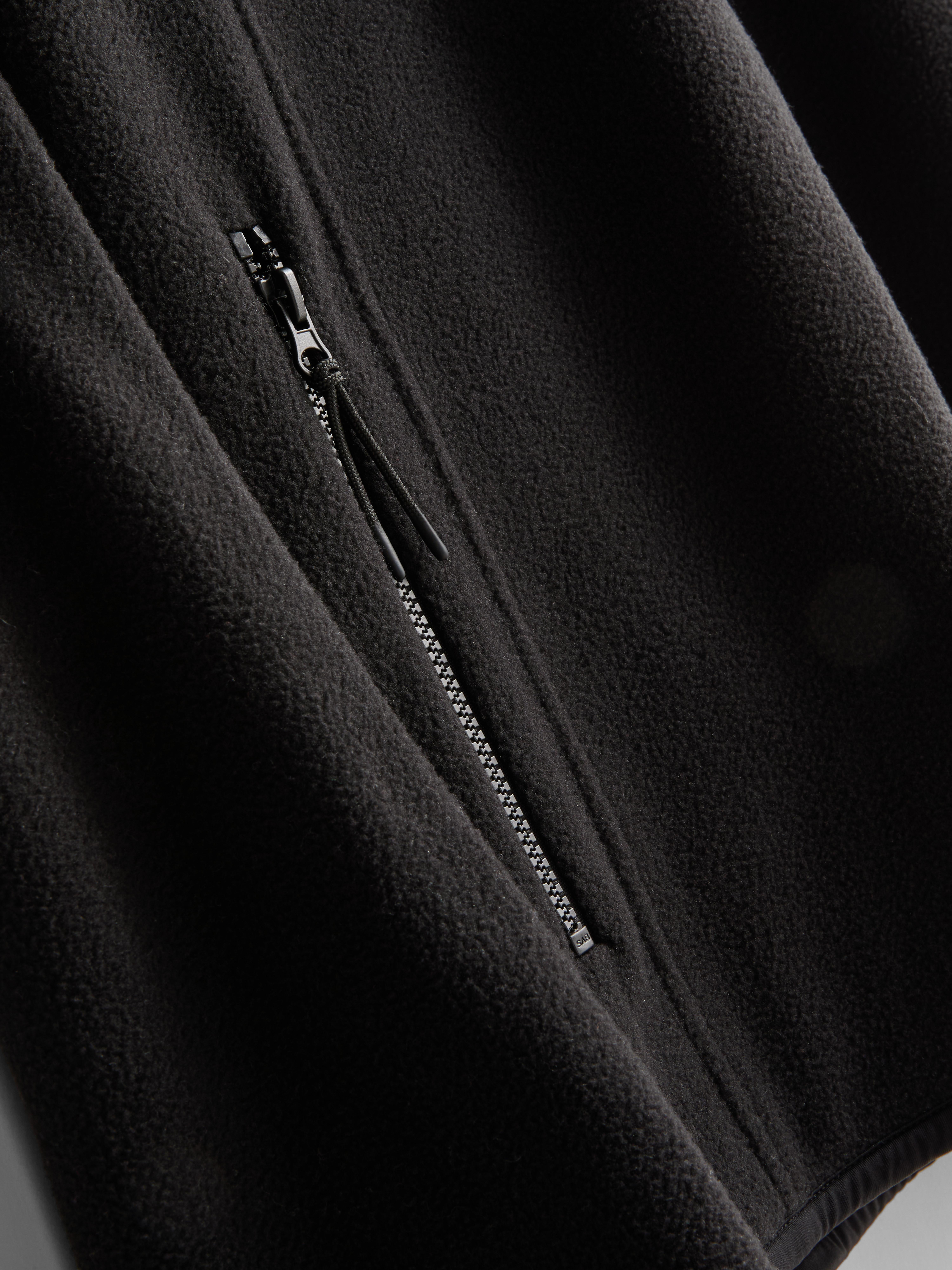 Women's Black Zip Through Fleece