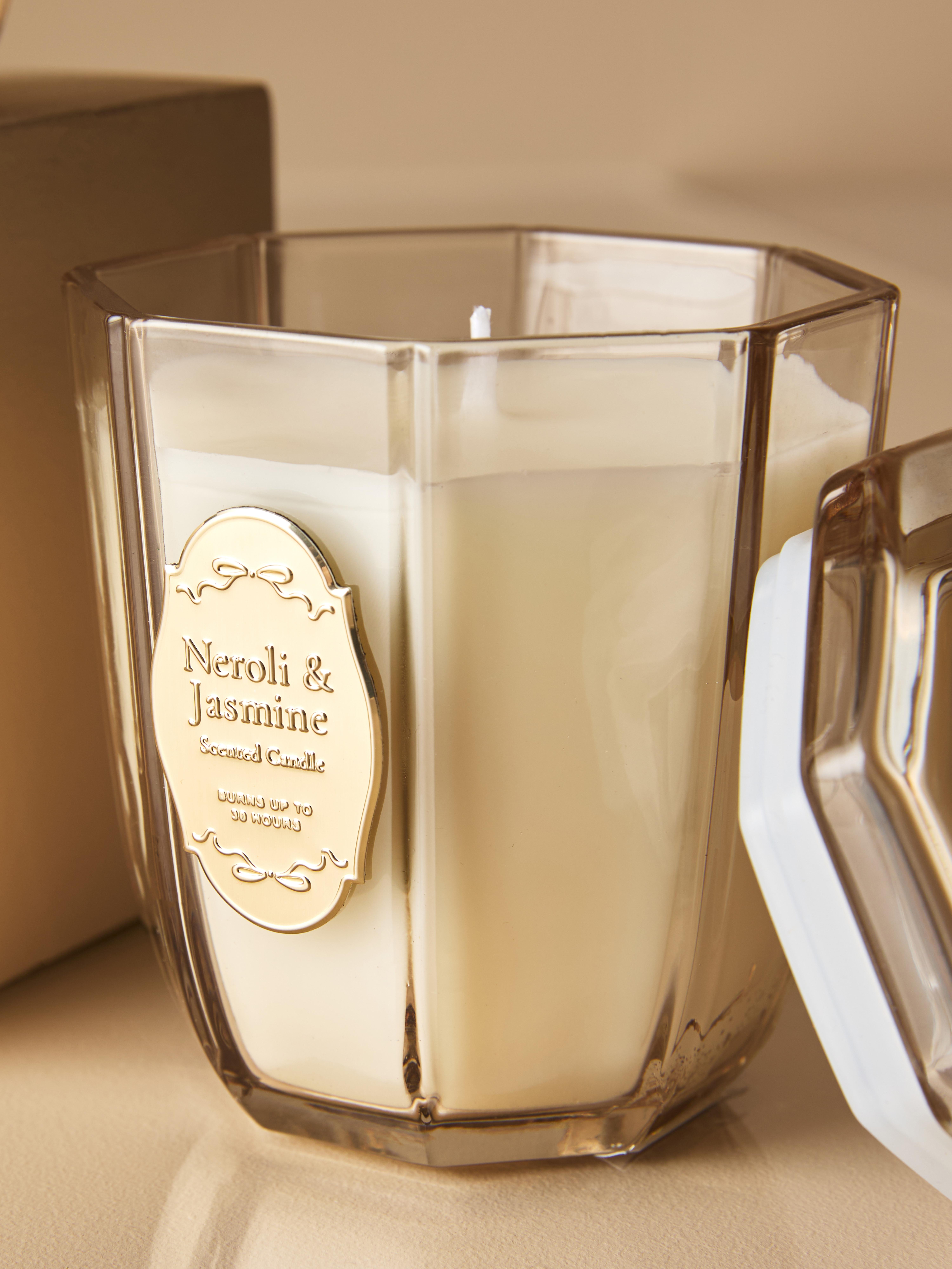 Scented Candle In Lidded Hexagon Container