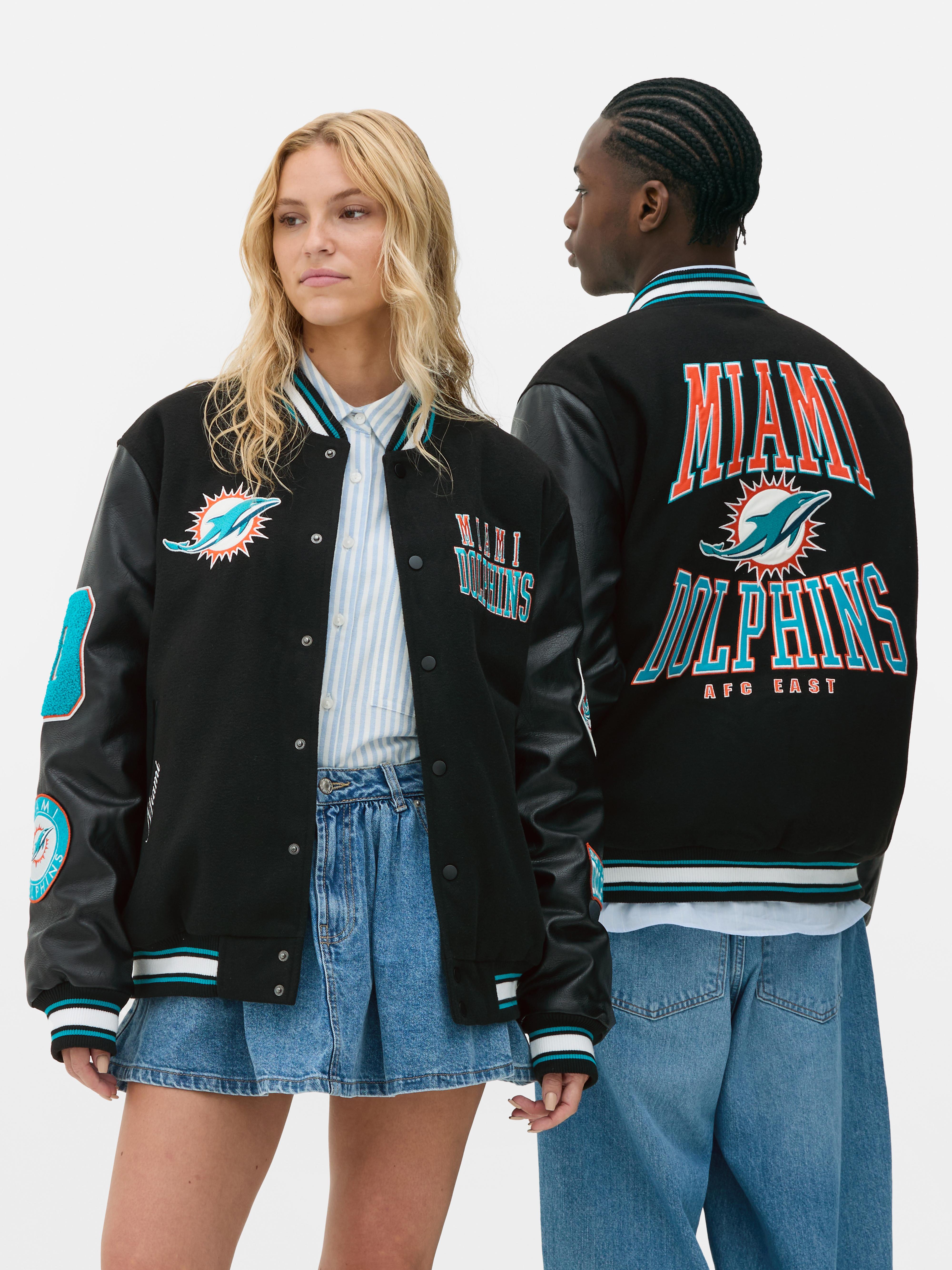 Women's Black NFL Miami Dolphins Bomber Jacket | Primark