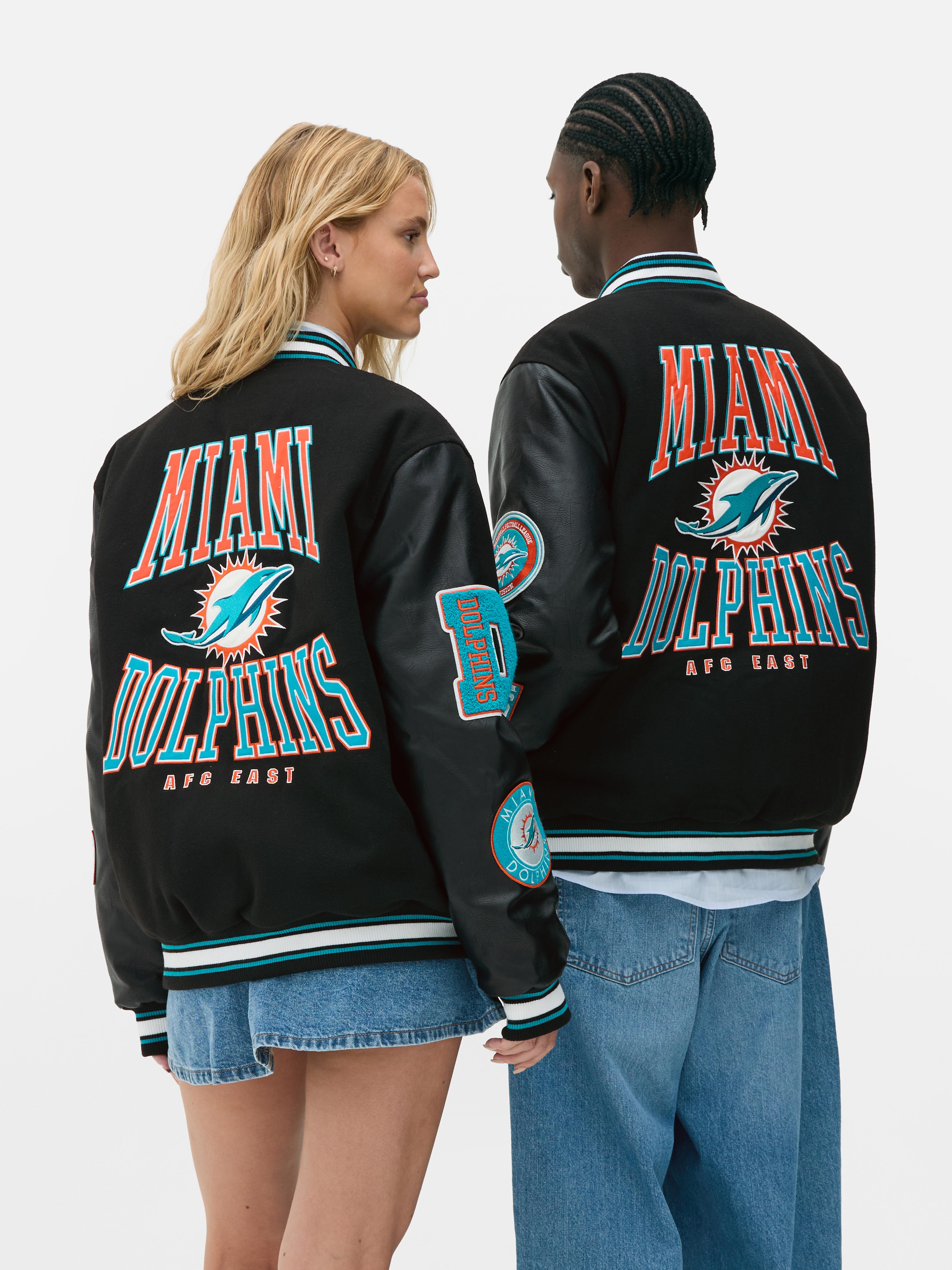 Women's Black NFL Miami Dolphins Bomber Jacket