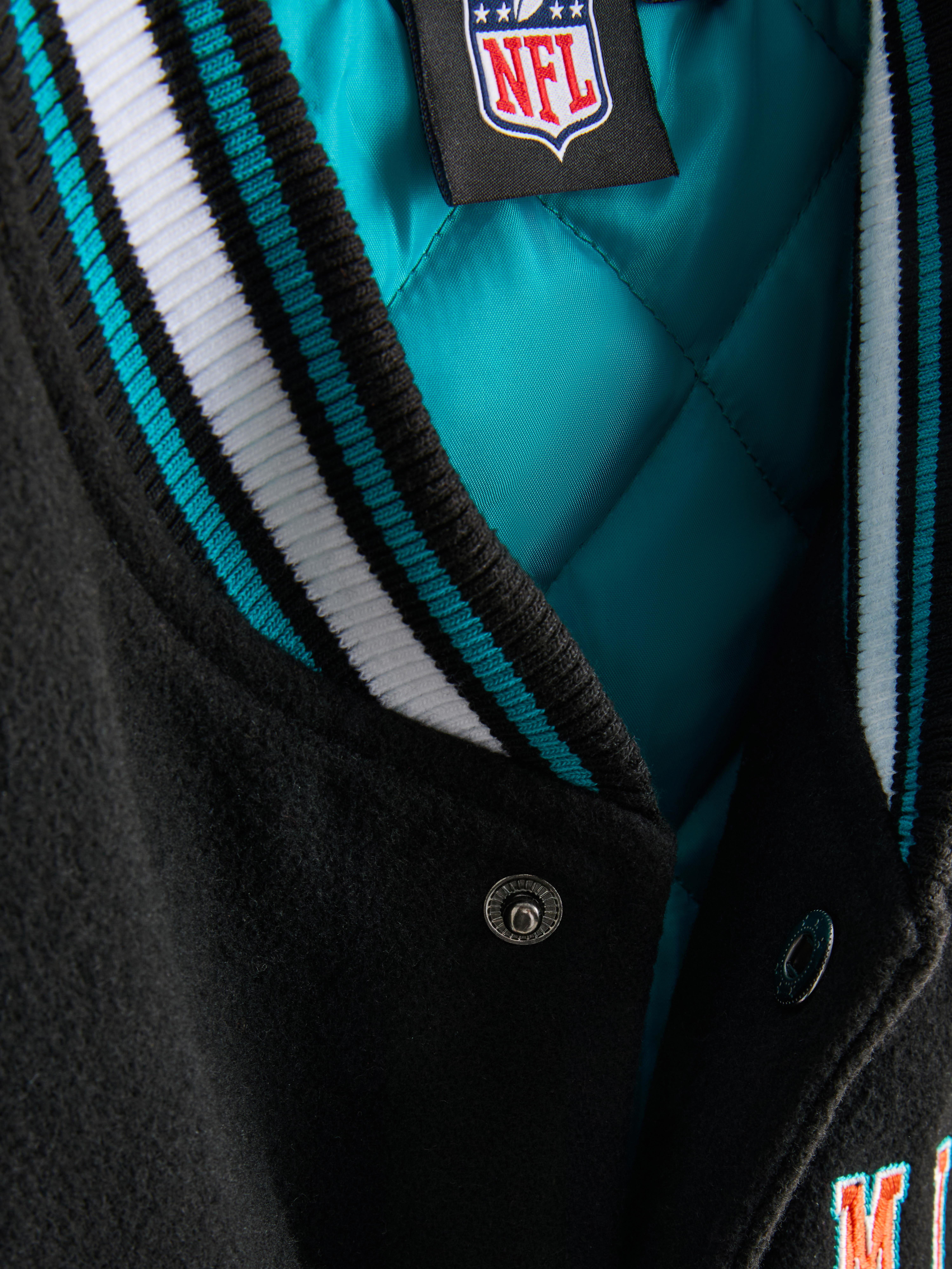 Women's Black NFL Miami Dolphins Bomber Jacket