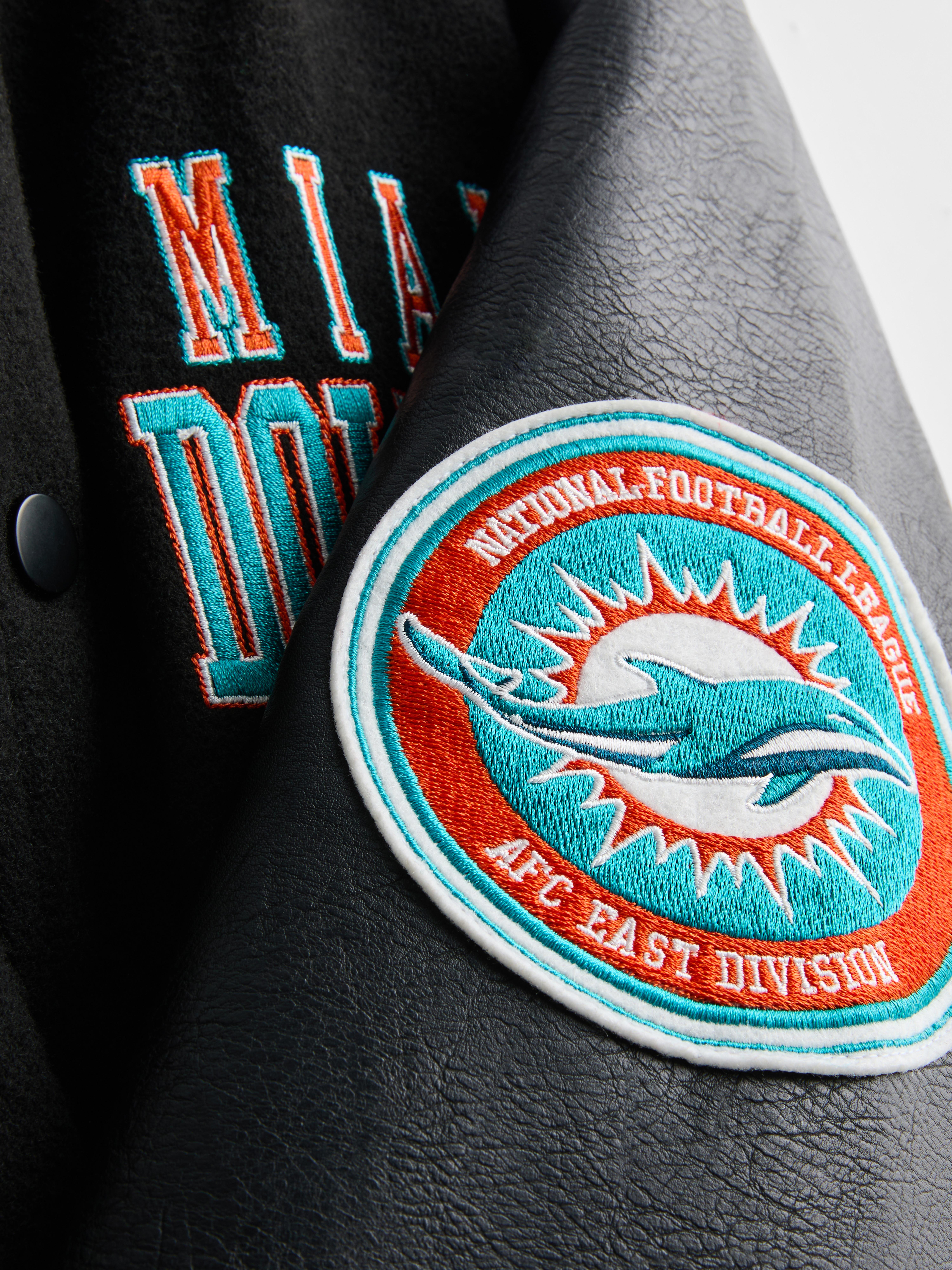 Women's Black NFL Miami Dolphins Bomber Jacket
