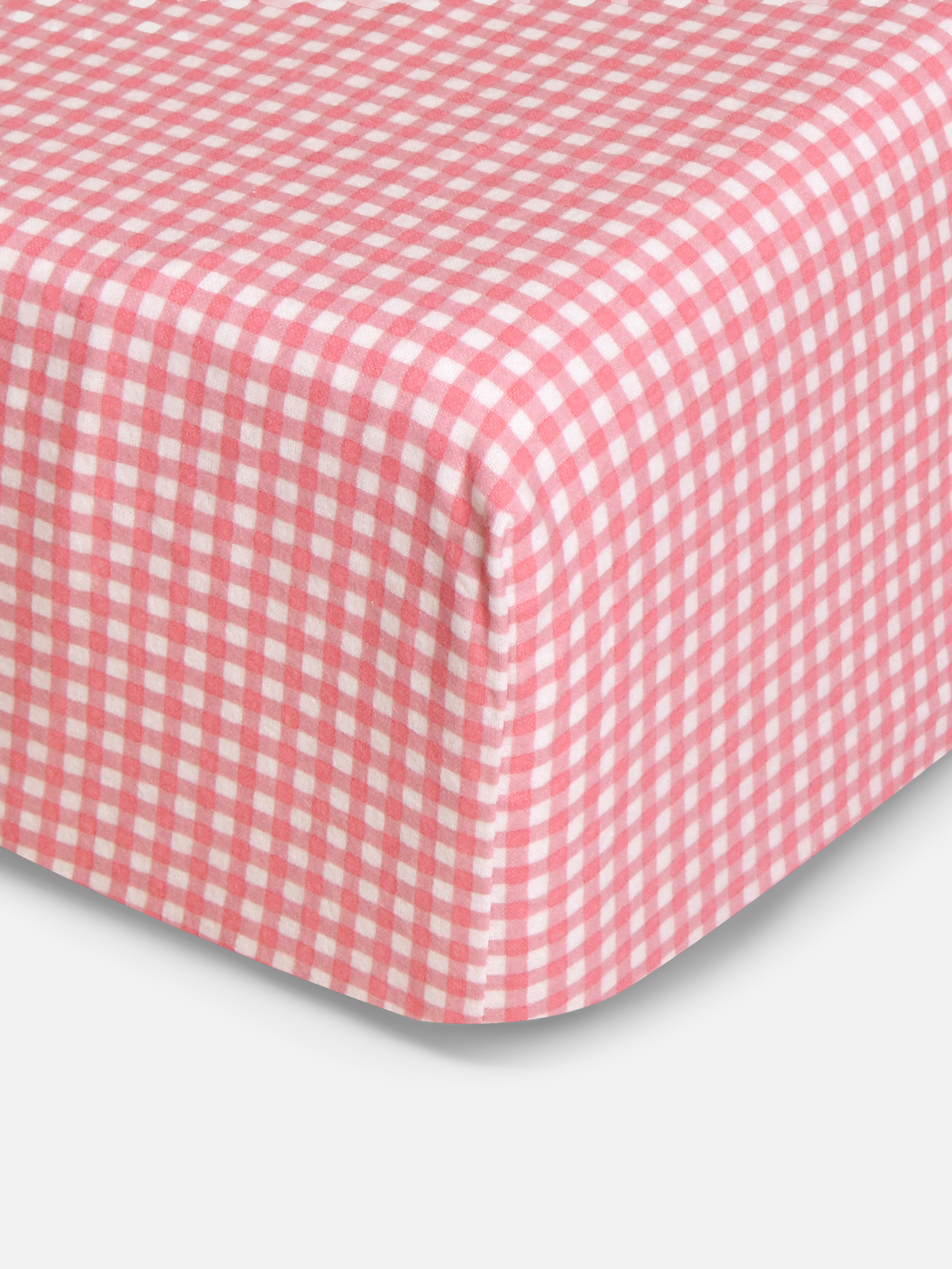 Karo bombažna napenjalna rjuha za dvojno posteljo