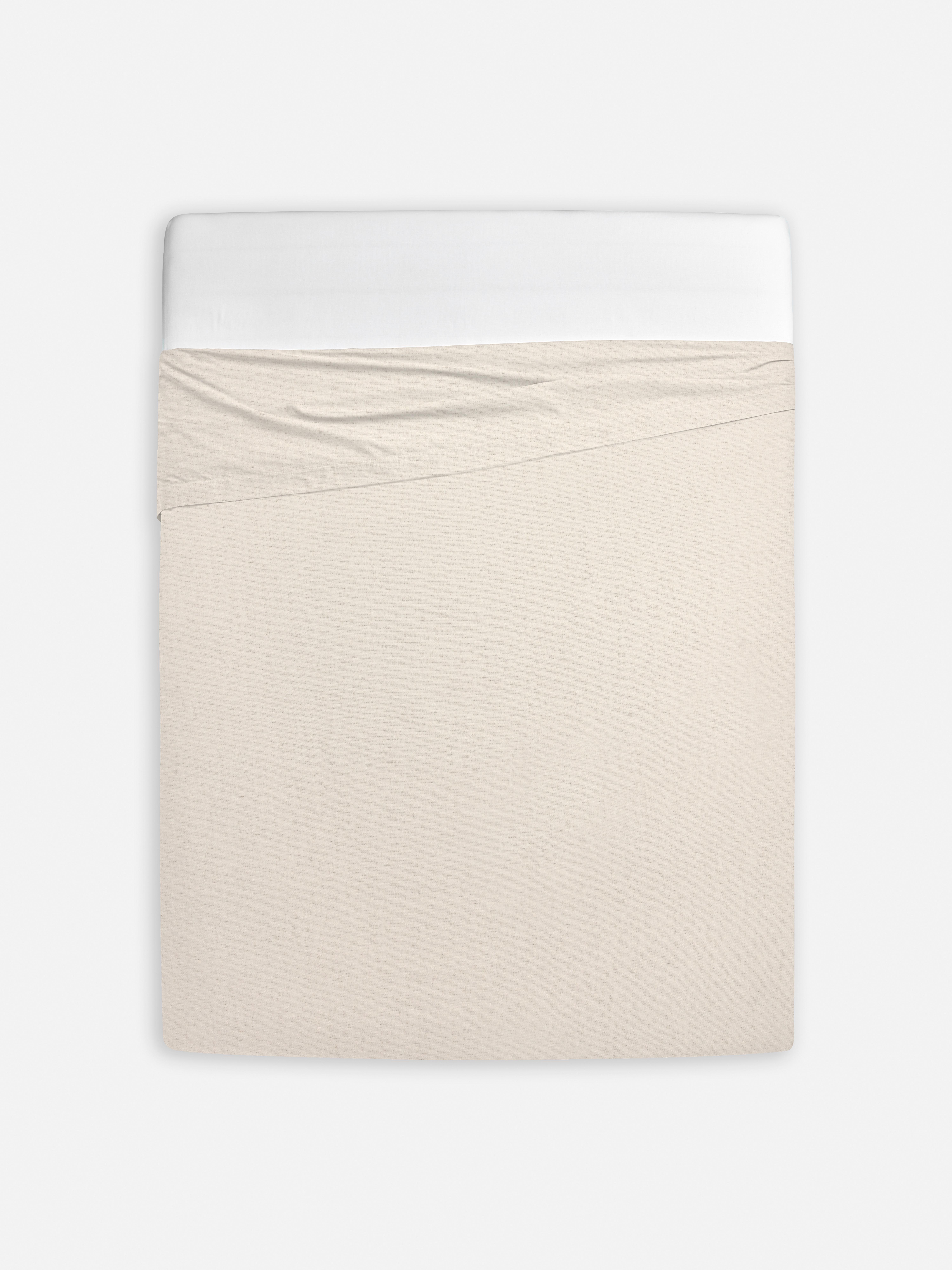 Eenpersoons hoeslaken van geborsteld katoen