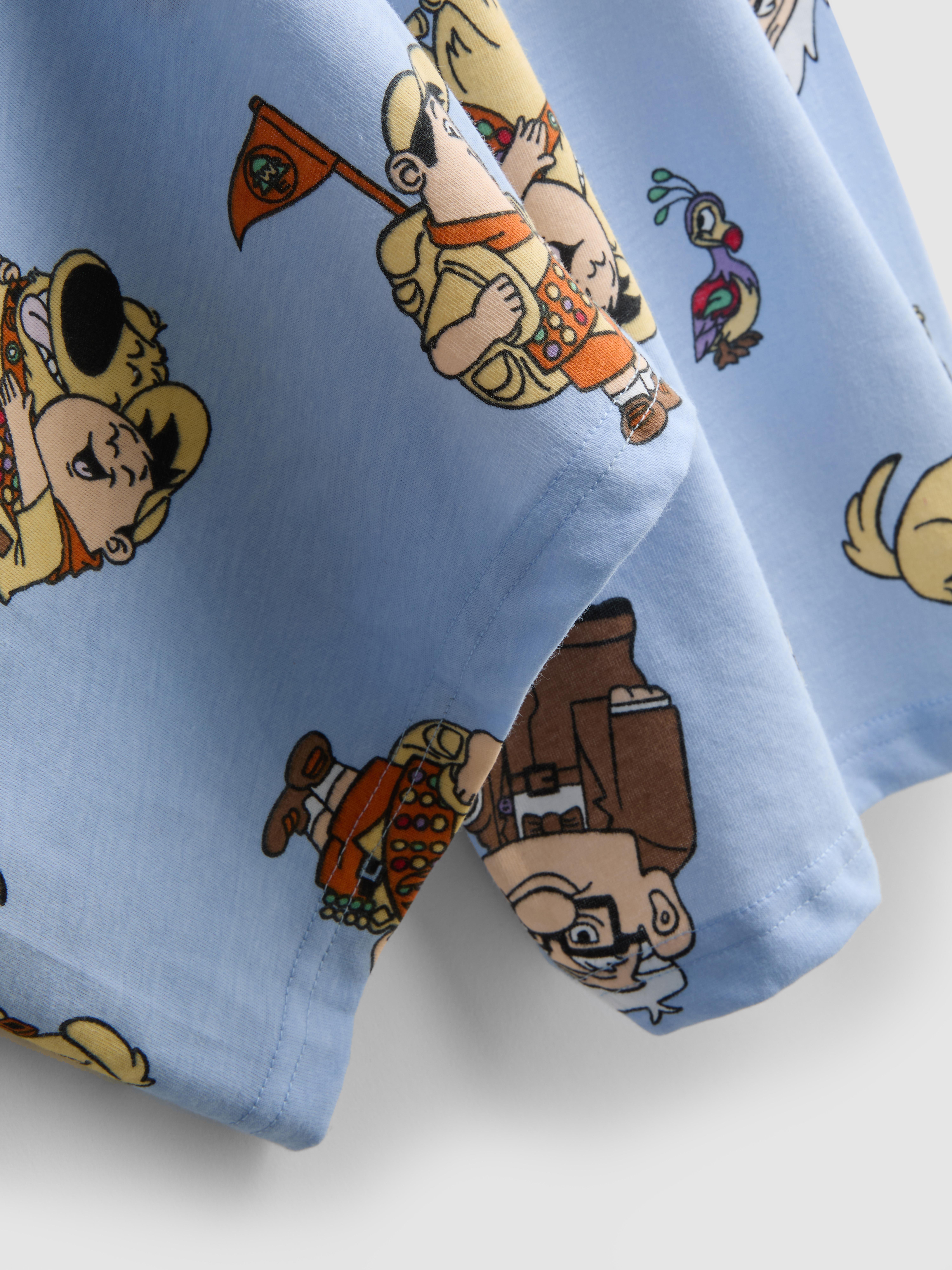 Women's Light Blue Disney Pixar’s Up Cotton Printed Pajamas