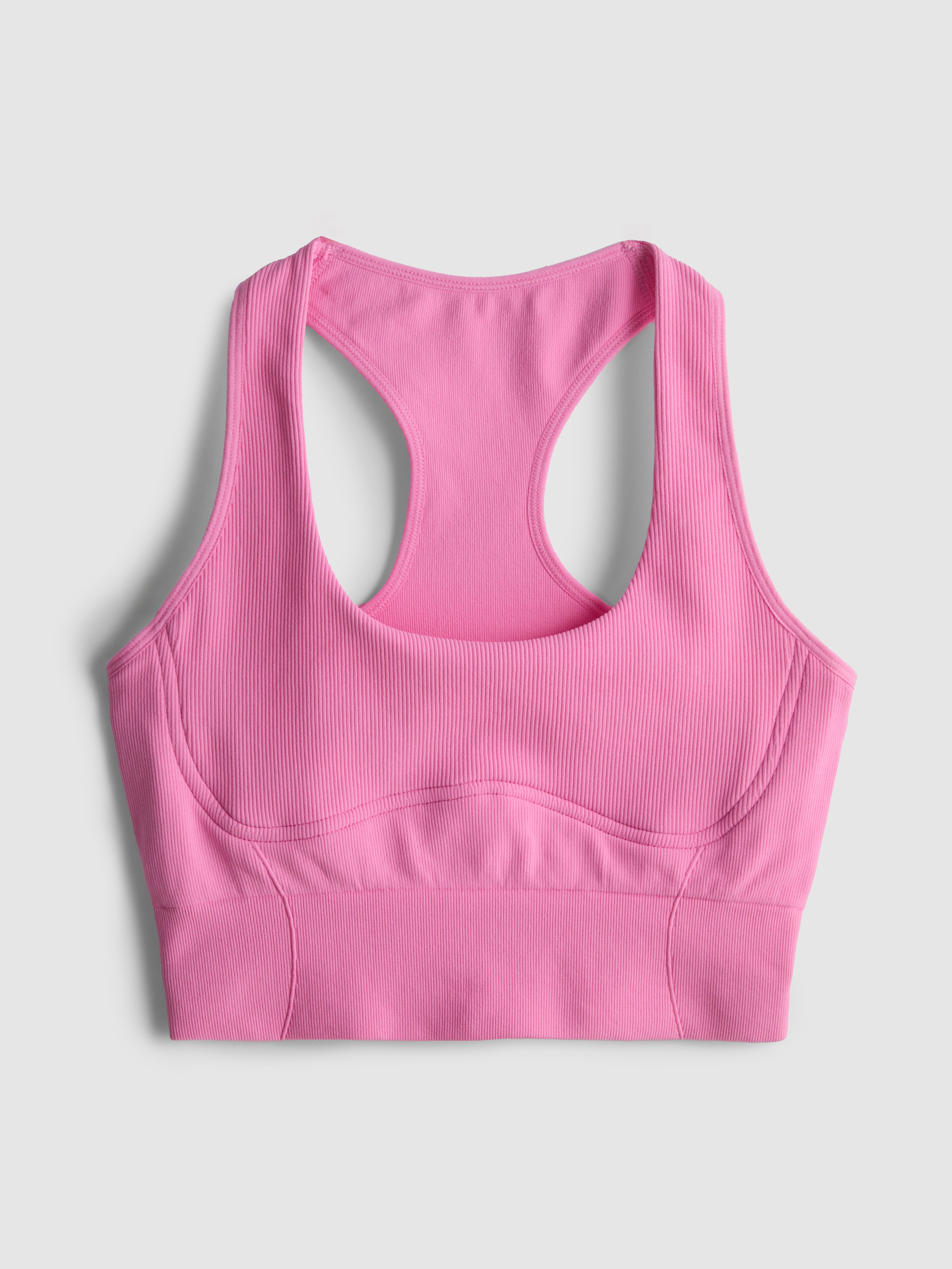 Women's Pink Seamless Contour Active Crop Top