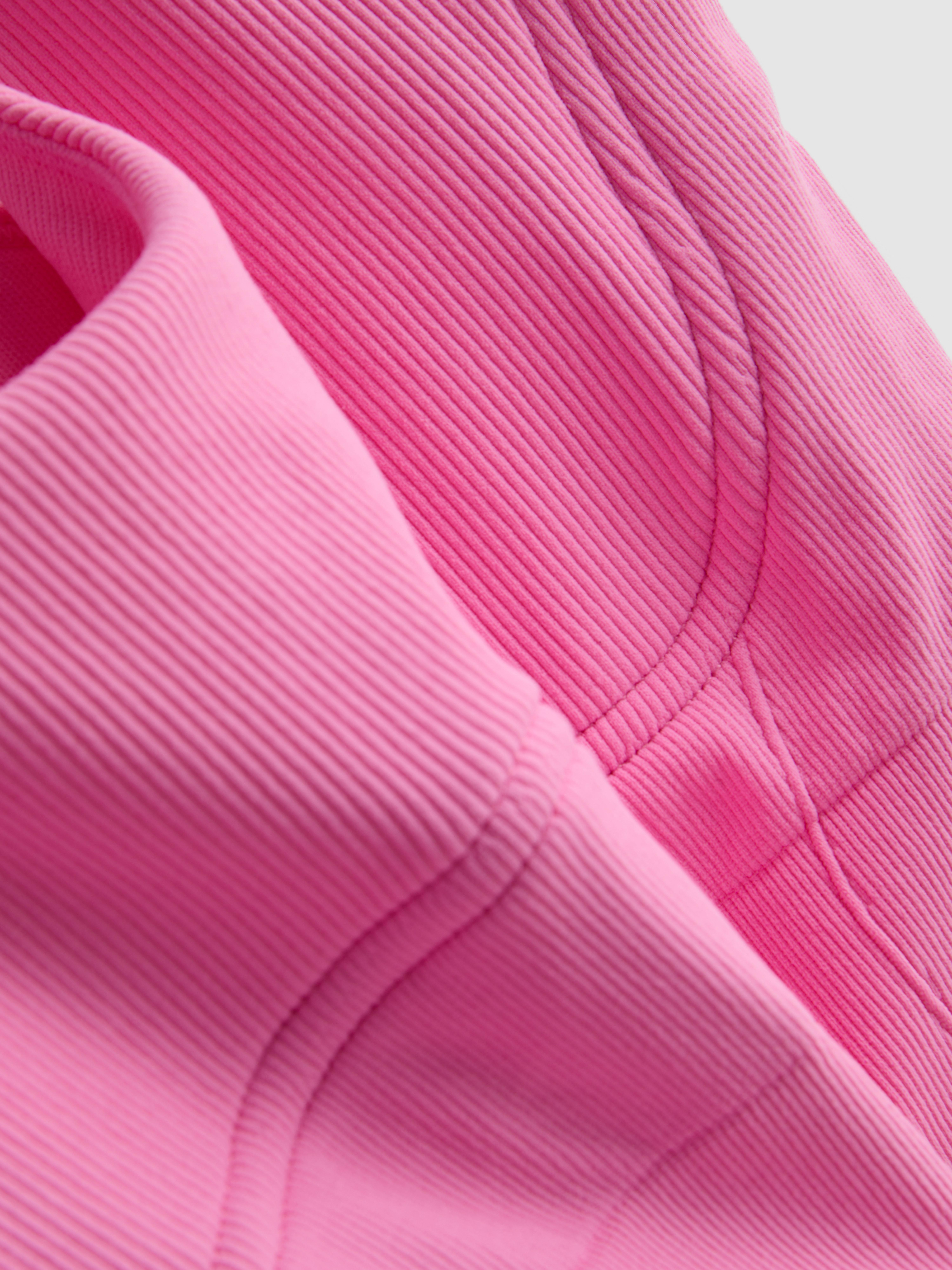 Women's Pink Seamless Contour Active Crop Top