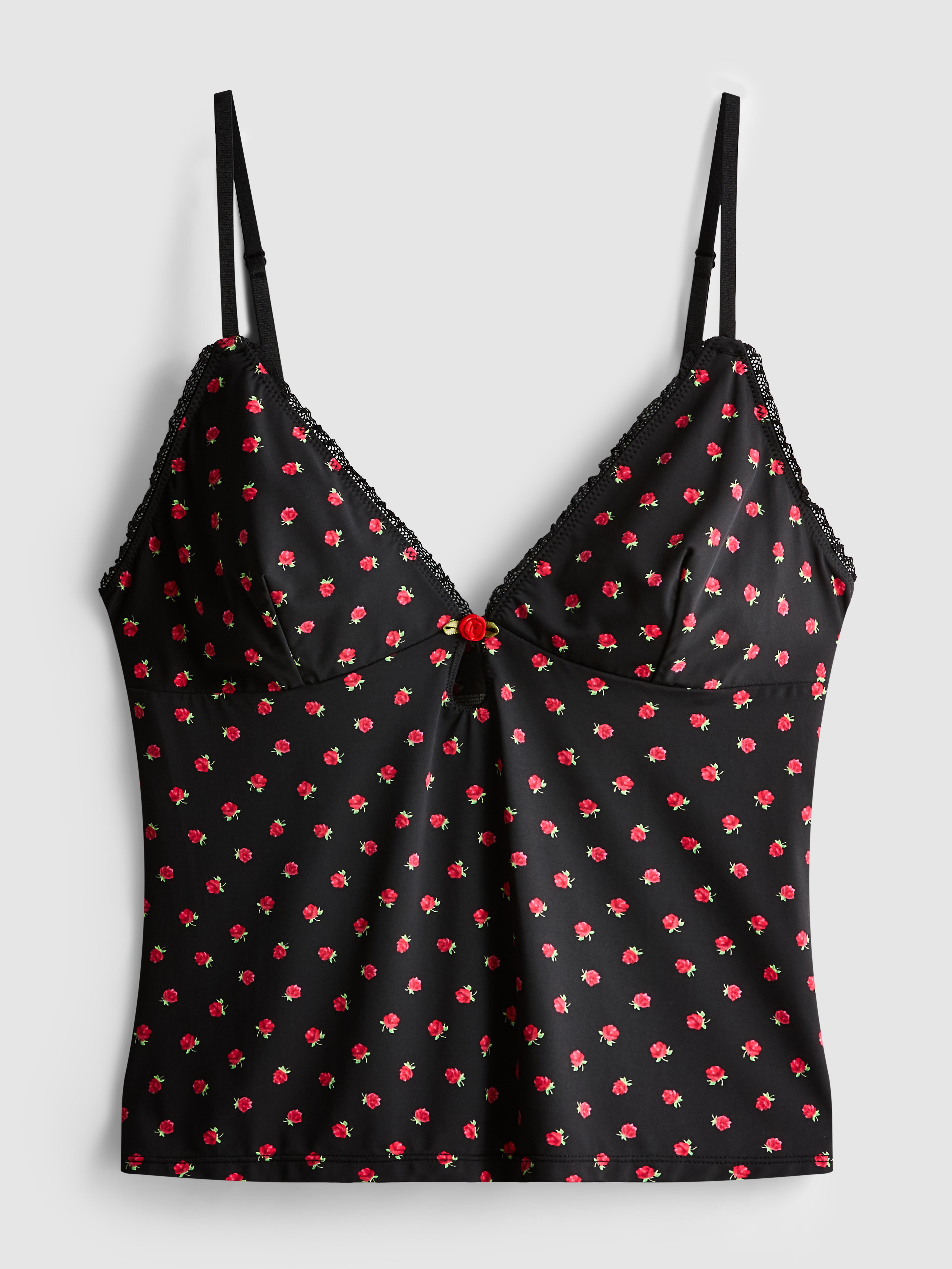 Women's Multi Floral Slinky Cami Top