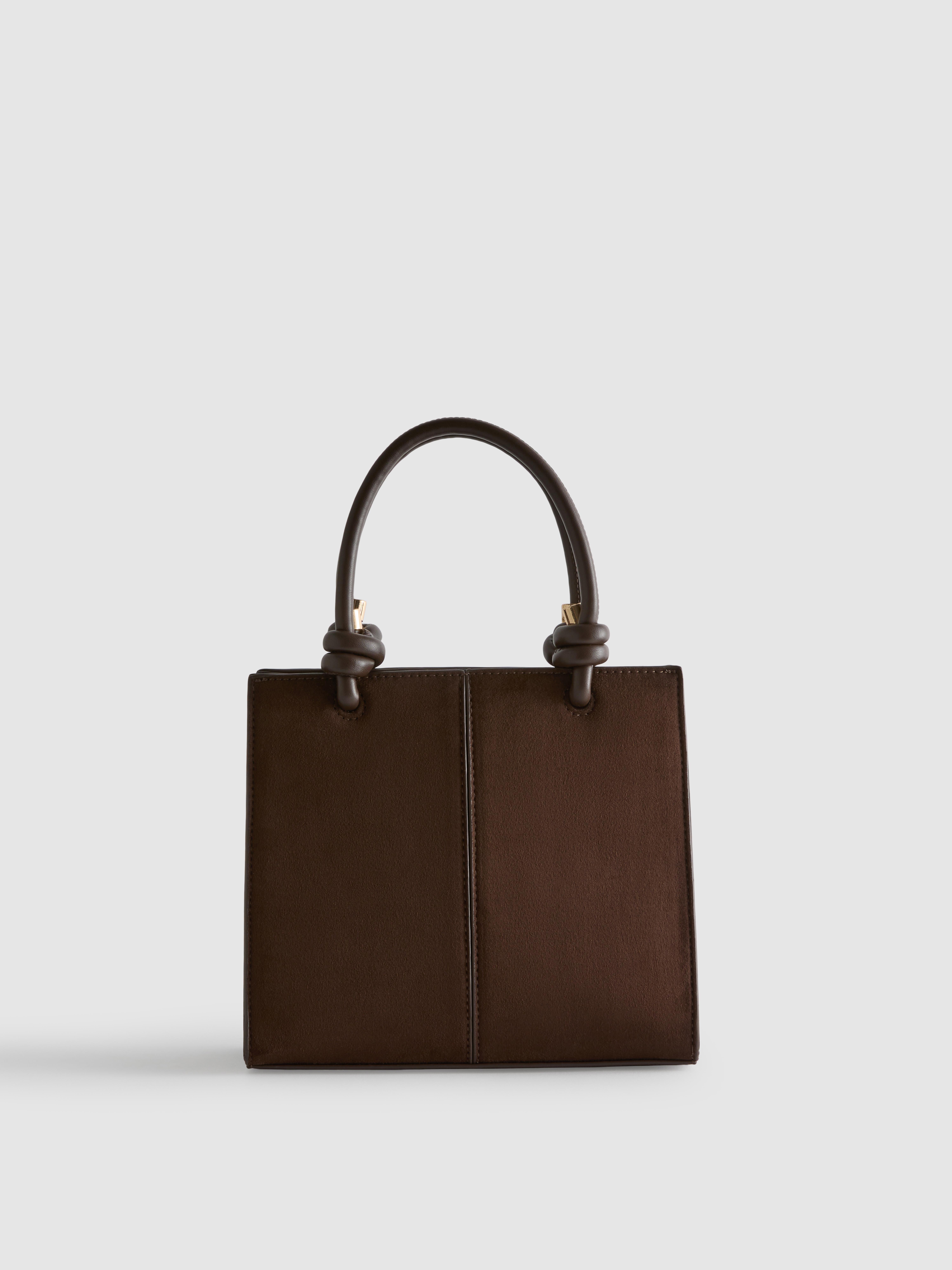 Faux Suede Mini Tote Bag