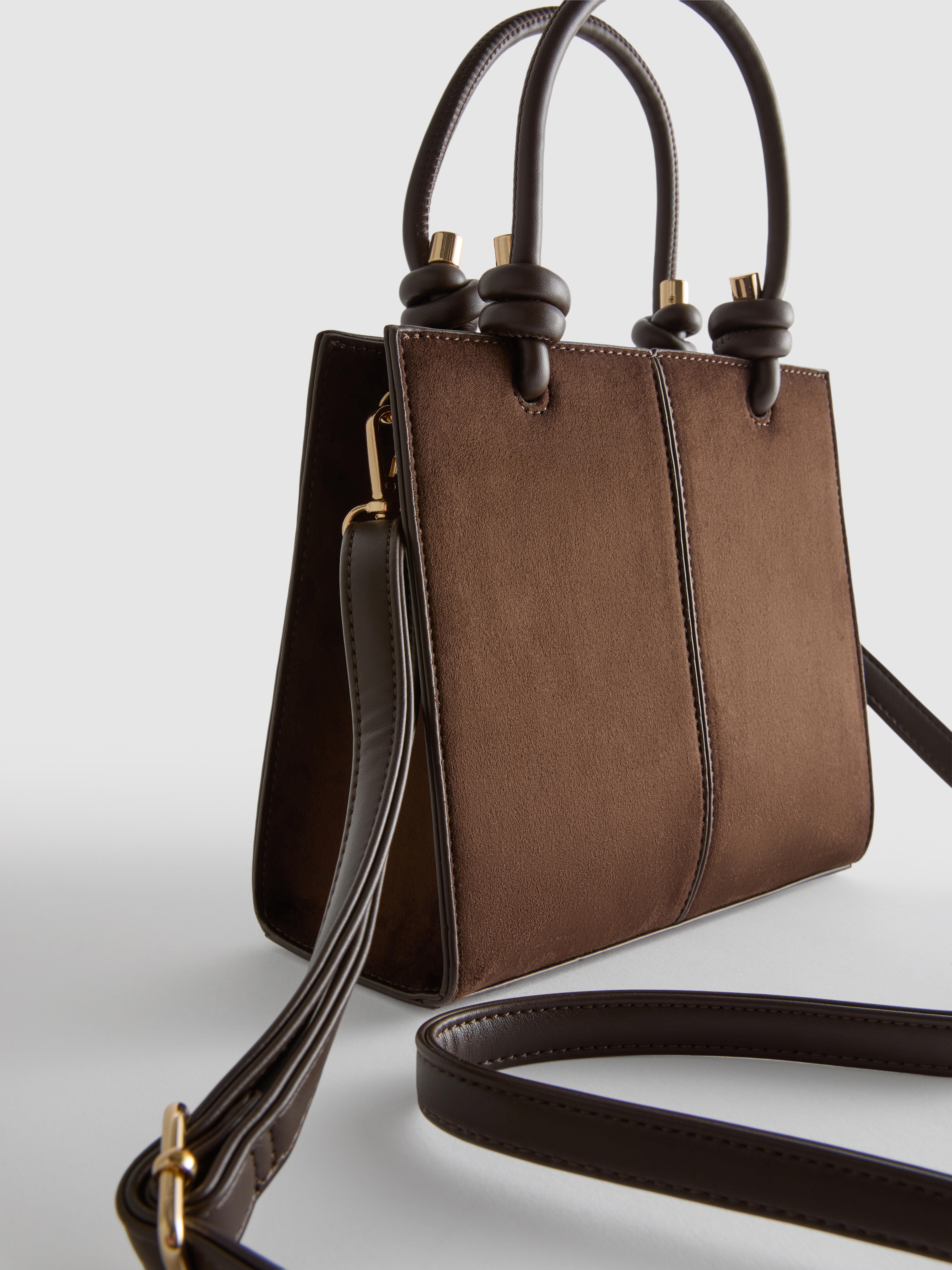 Faux Suede Mini Tote Bag