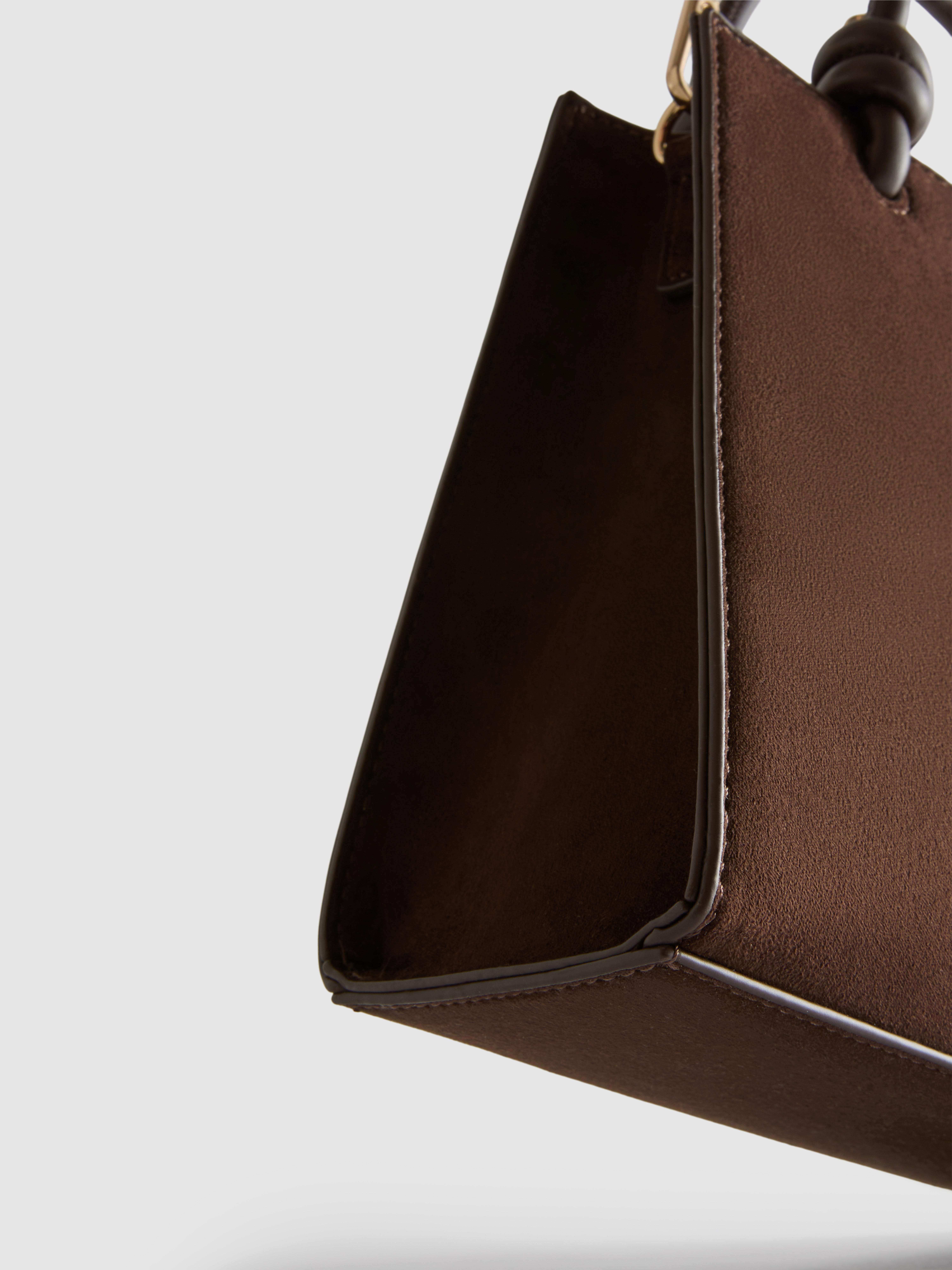 Faux Suede Mini Tote Bag