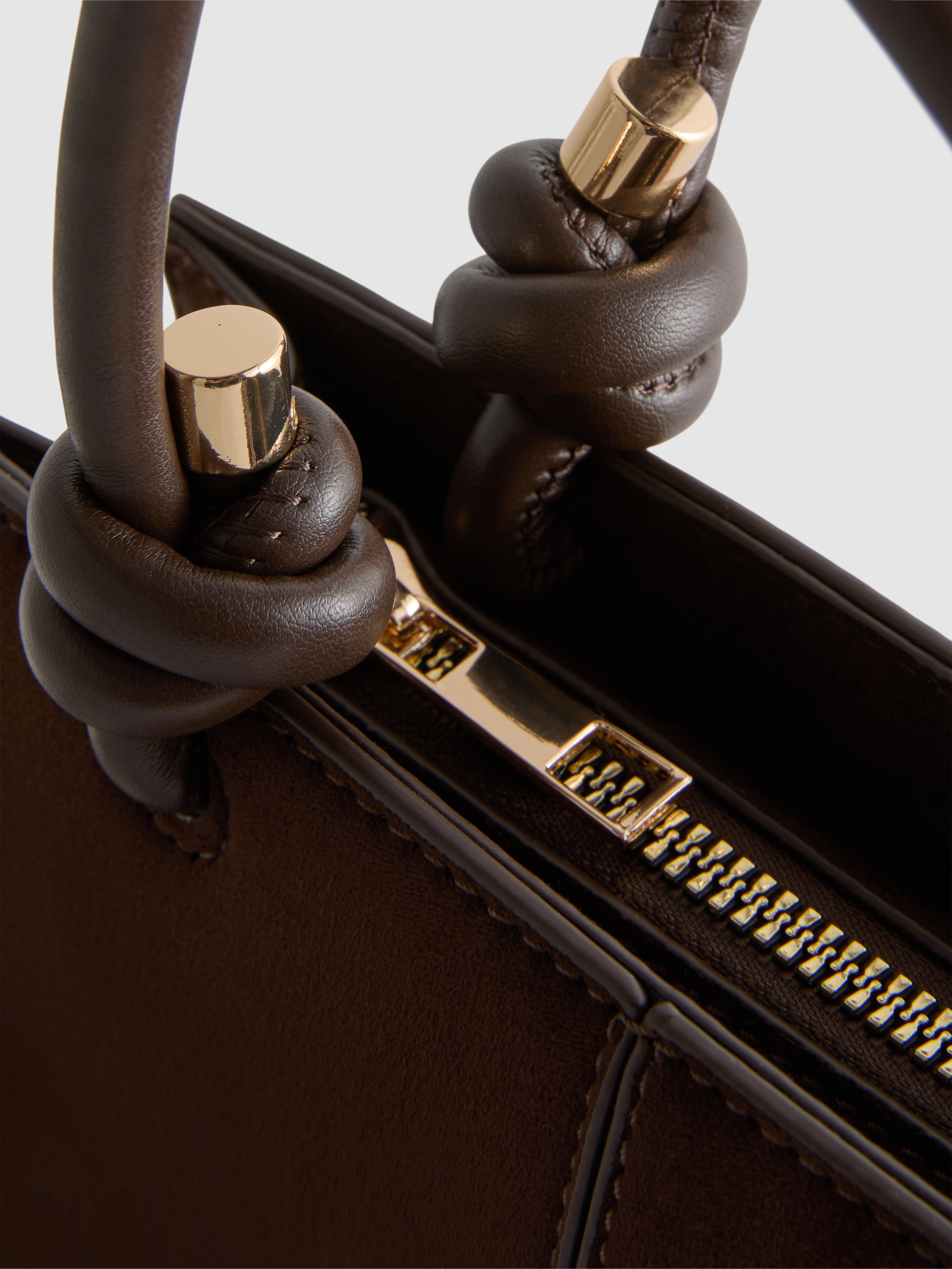 Faux Suede Mini Tote Bag