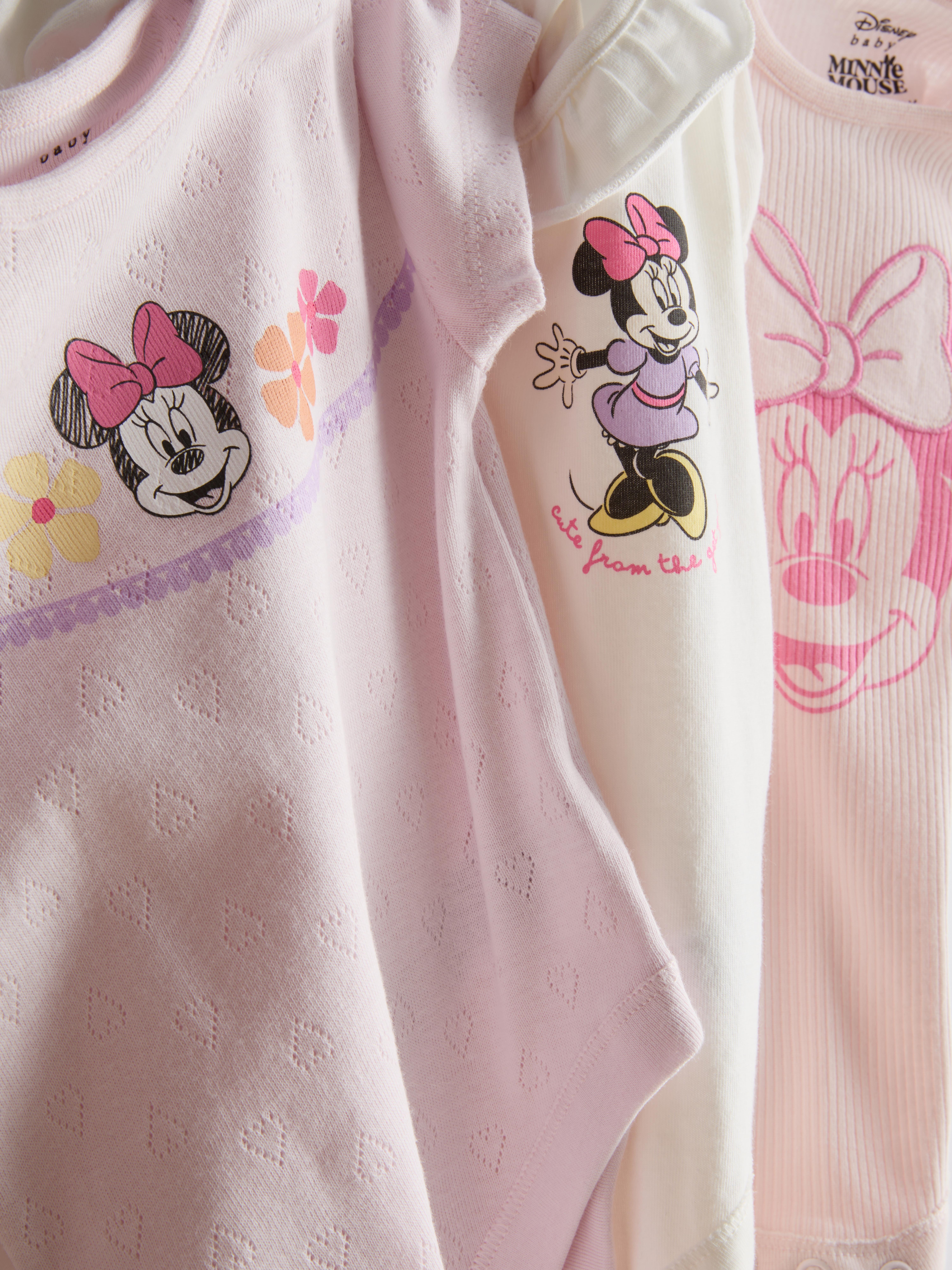 Baby Girls Pink 0-18mths | 3pk Disney's Minnie Mouse Room to Grow Newborn Onesies