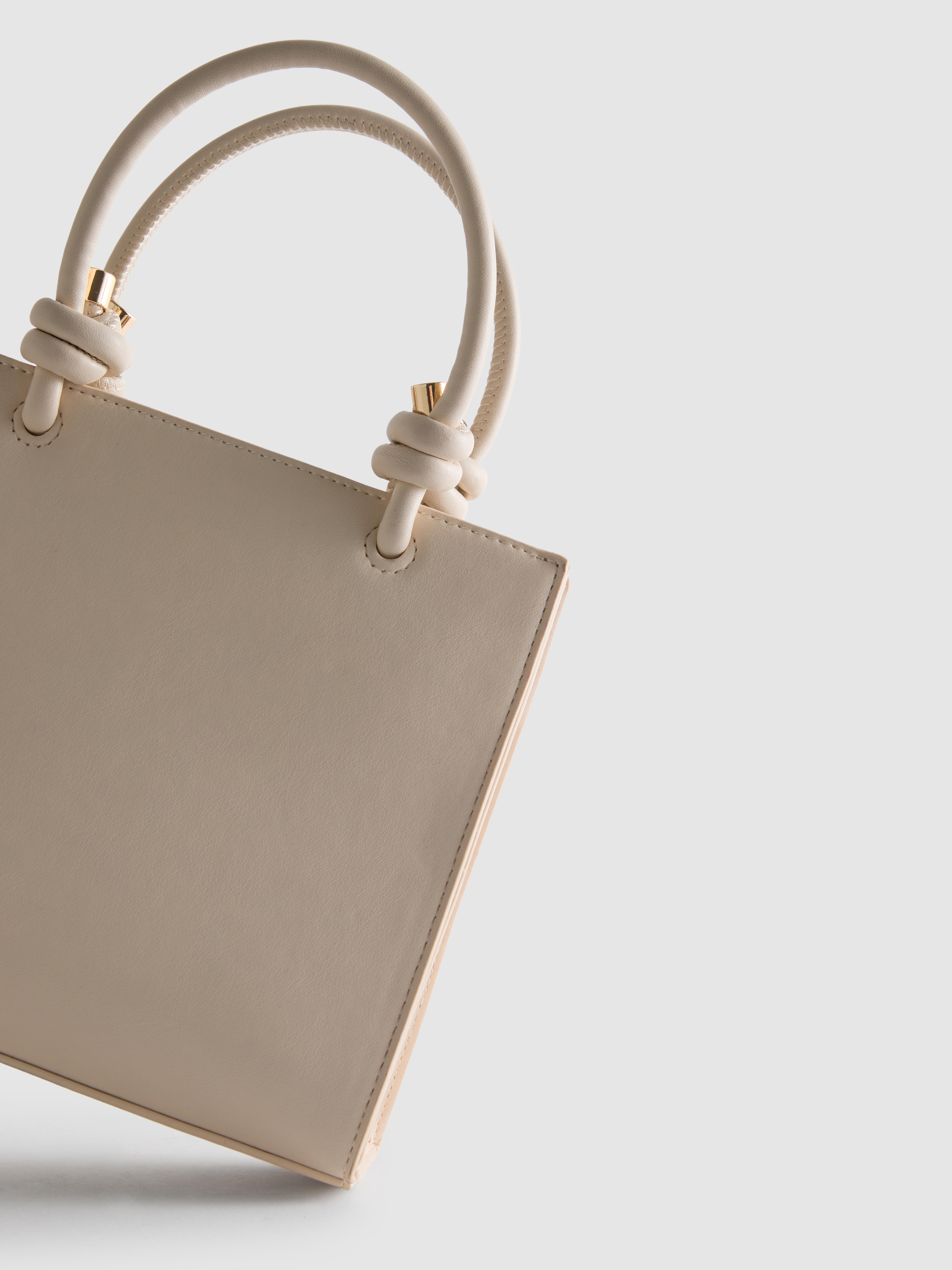 Faux Leather Mini Tote Bag