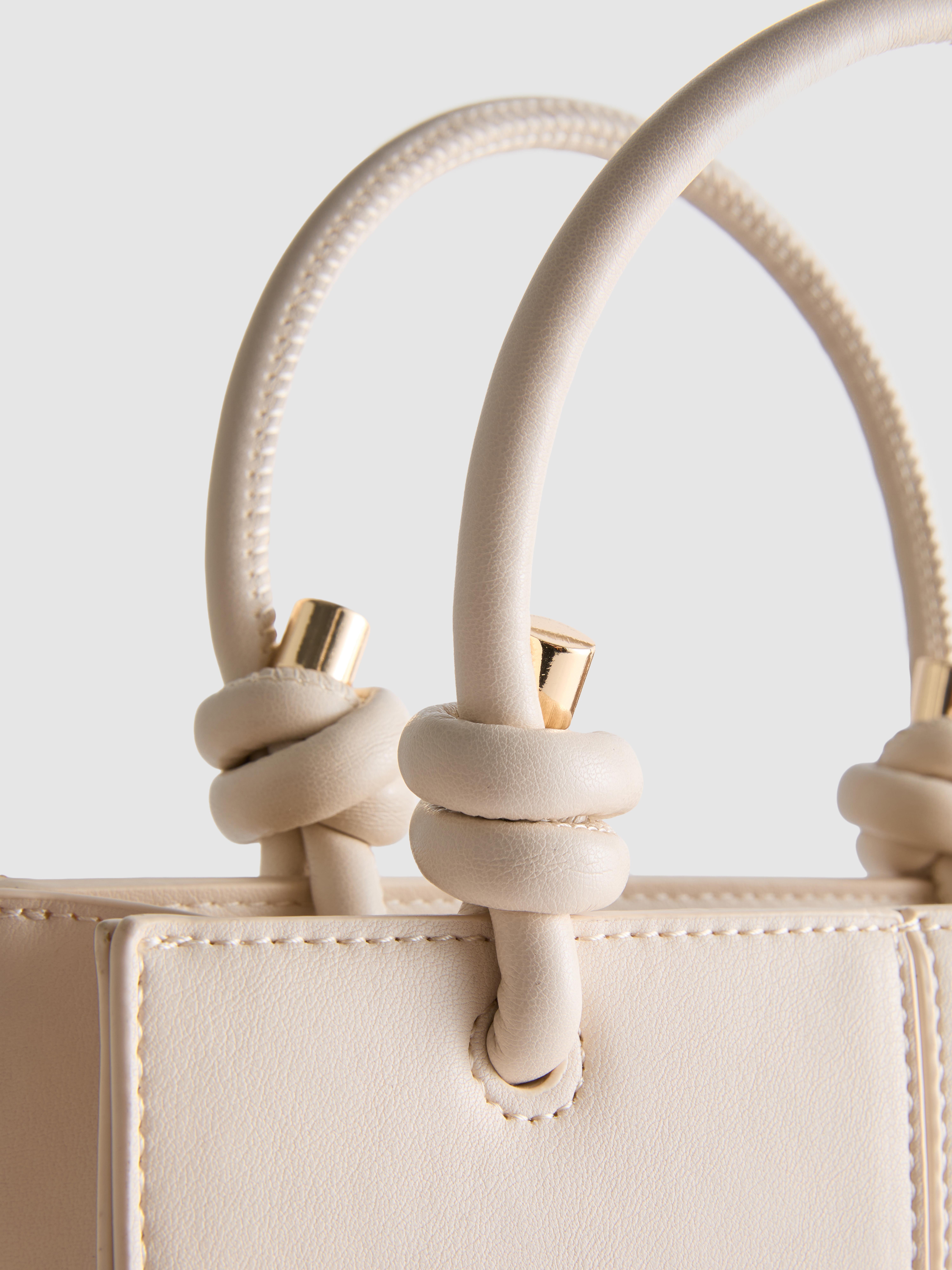 Faux Leather Mini Tote Bag