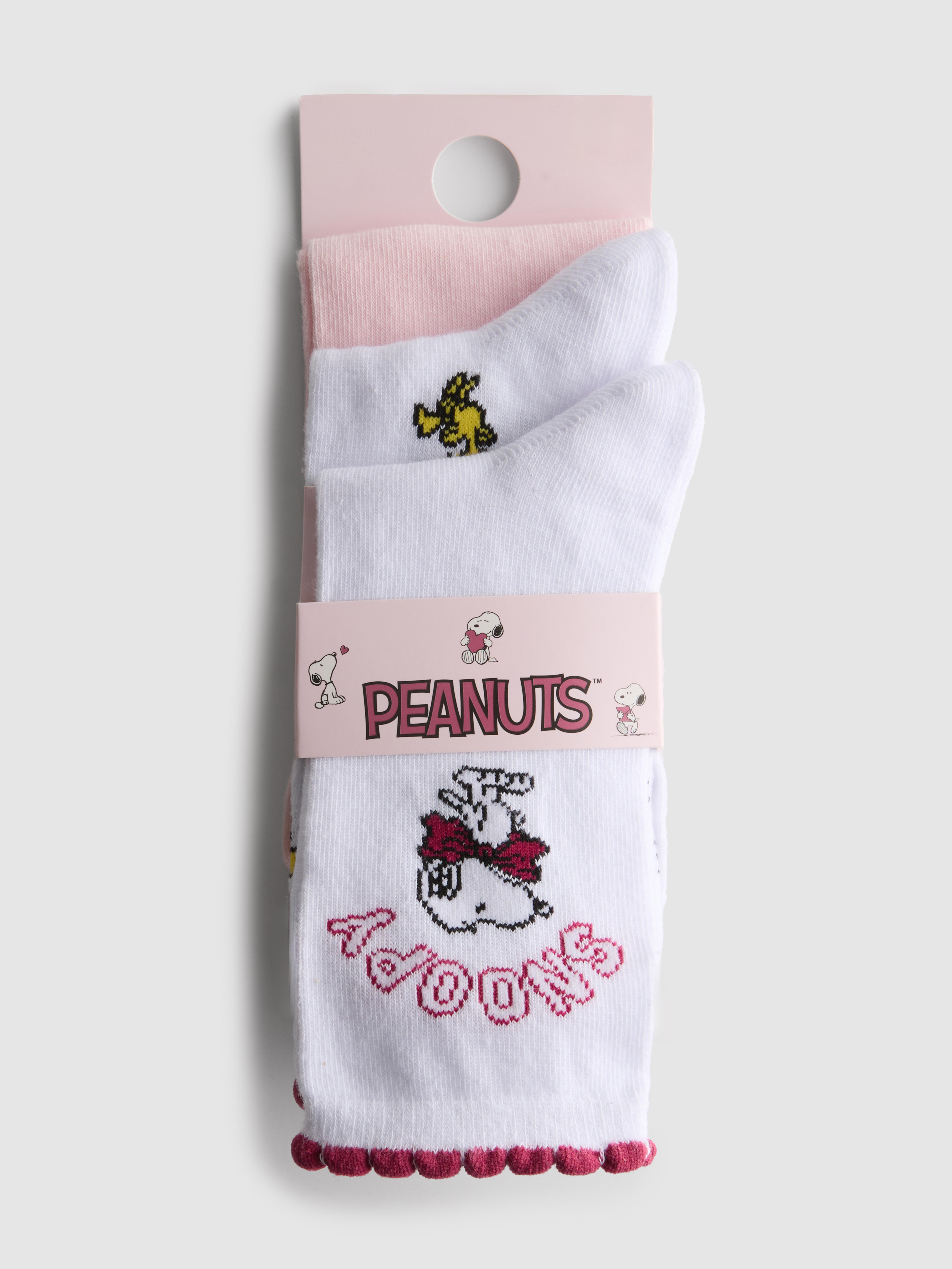 Women's Cream 3pk Snoopy Crew Socks