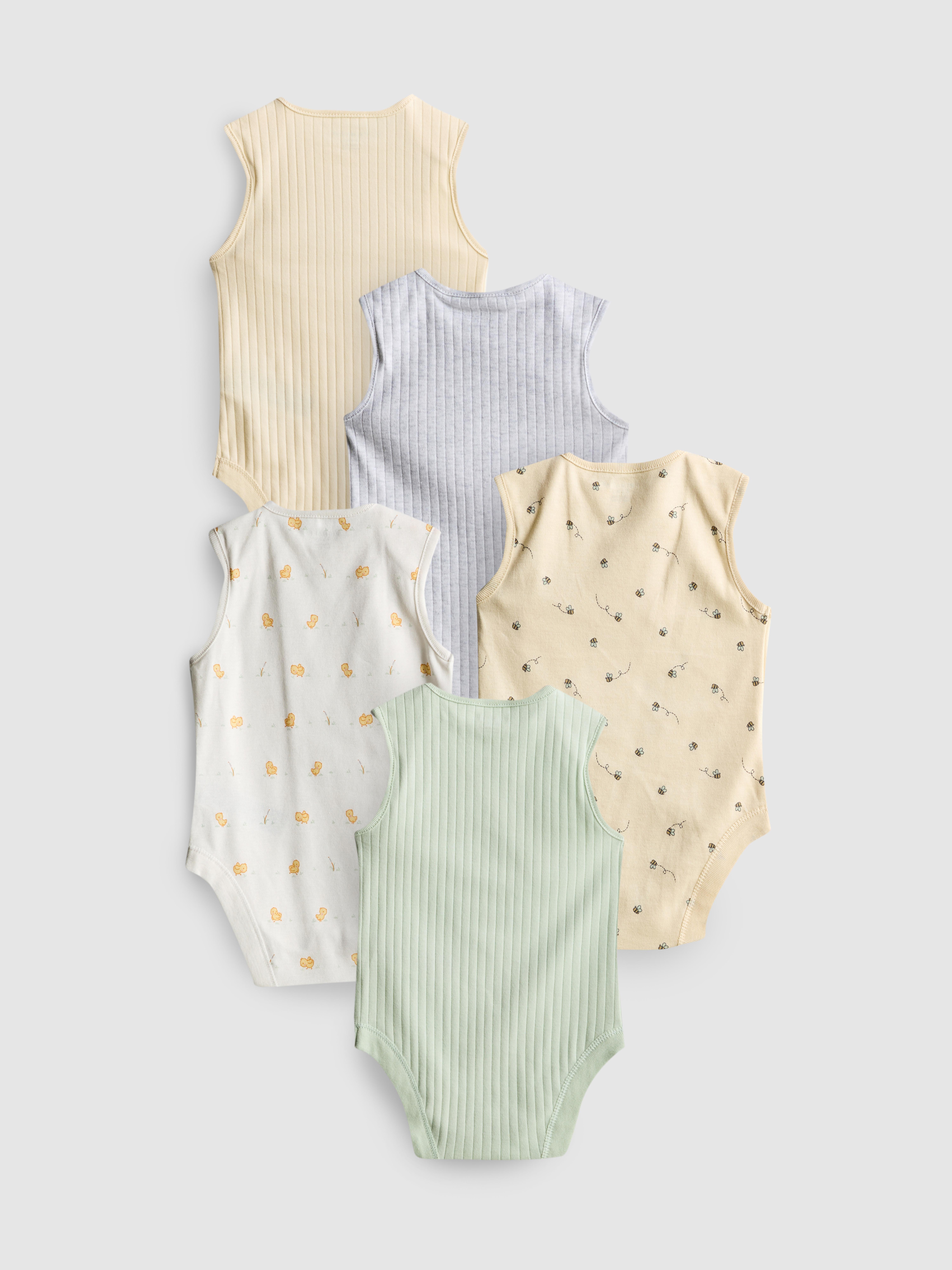 0-36mths | 5pk Sleeveless Bodysuits