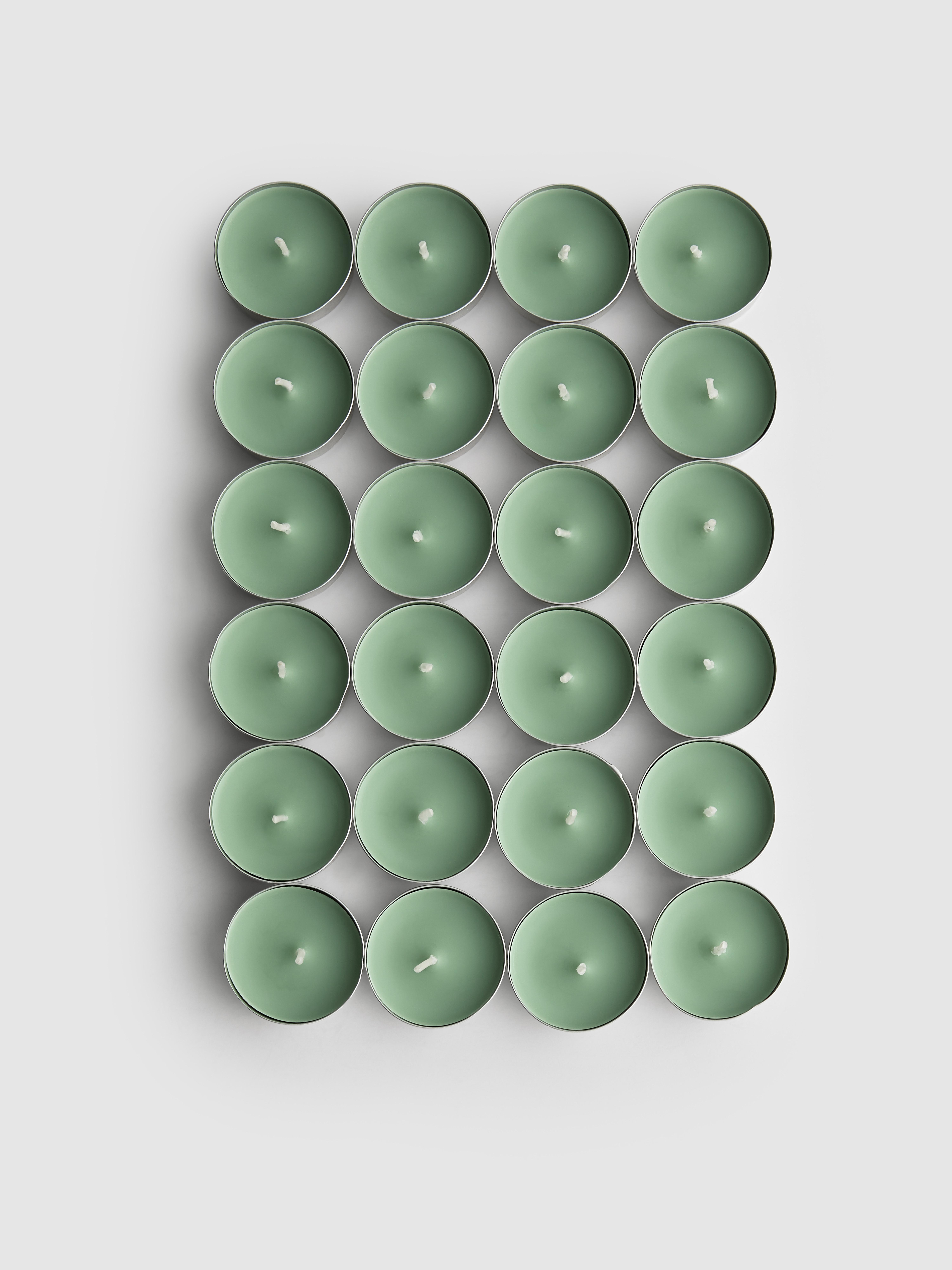 Light Green 24-Pack Tealight Refills