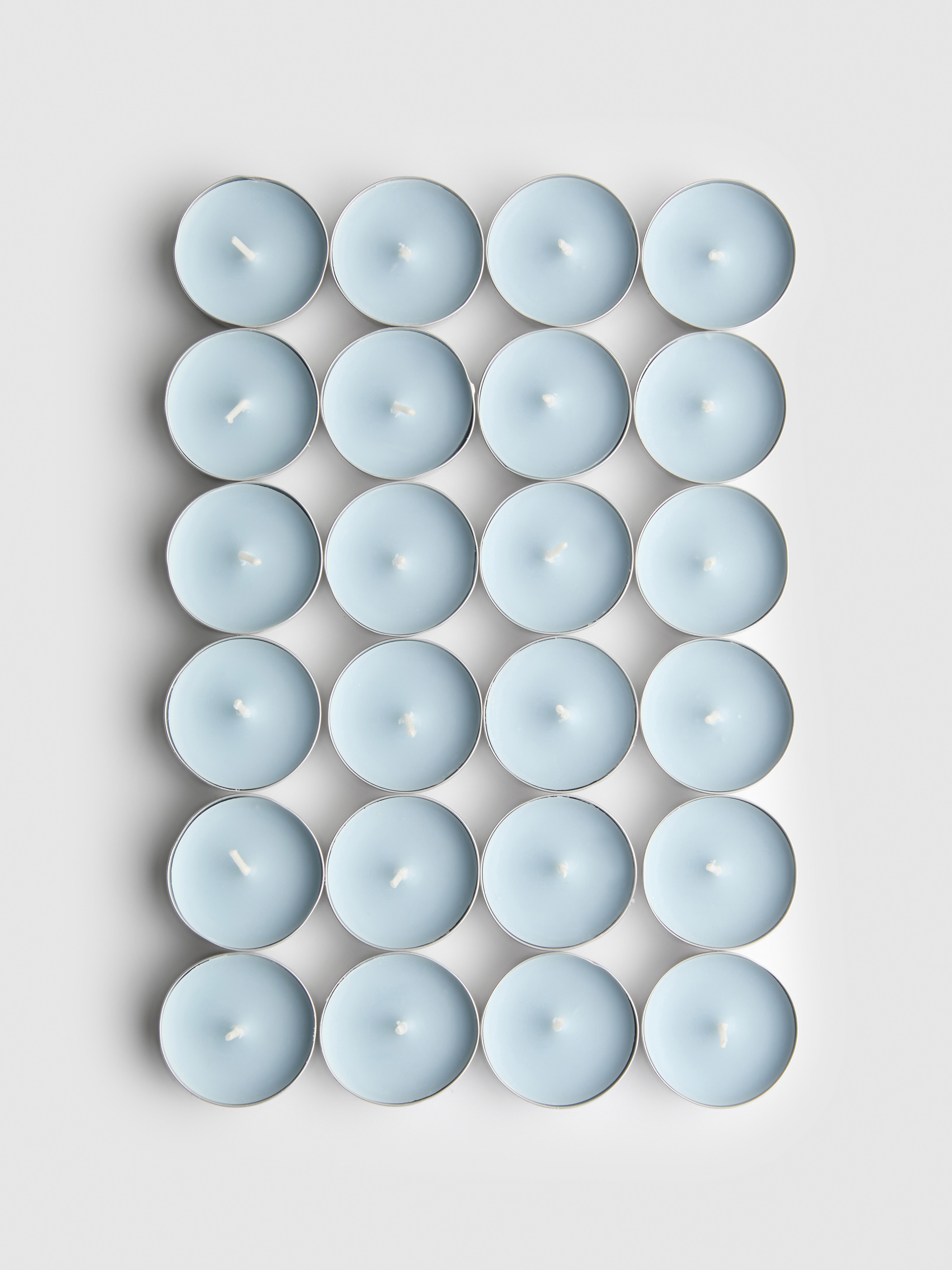 Zapasowe tealighty, 24 szt. Jasny niebieski