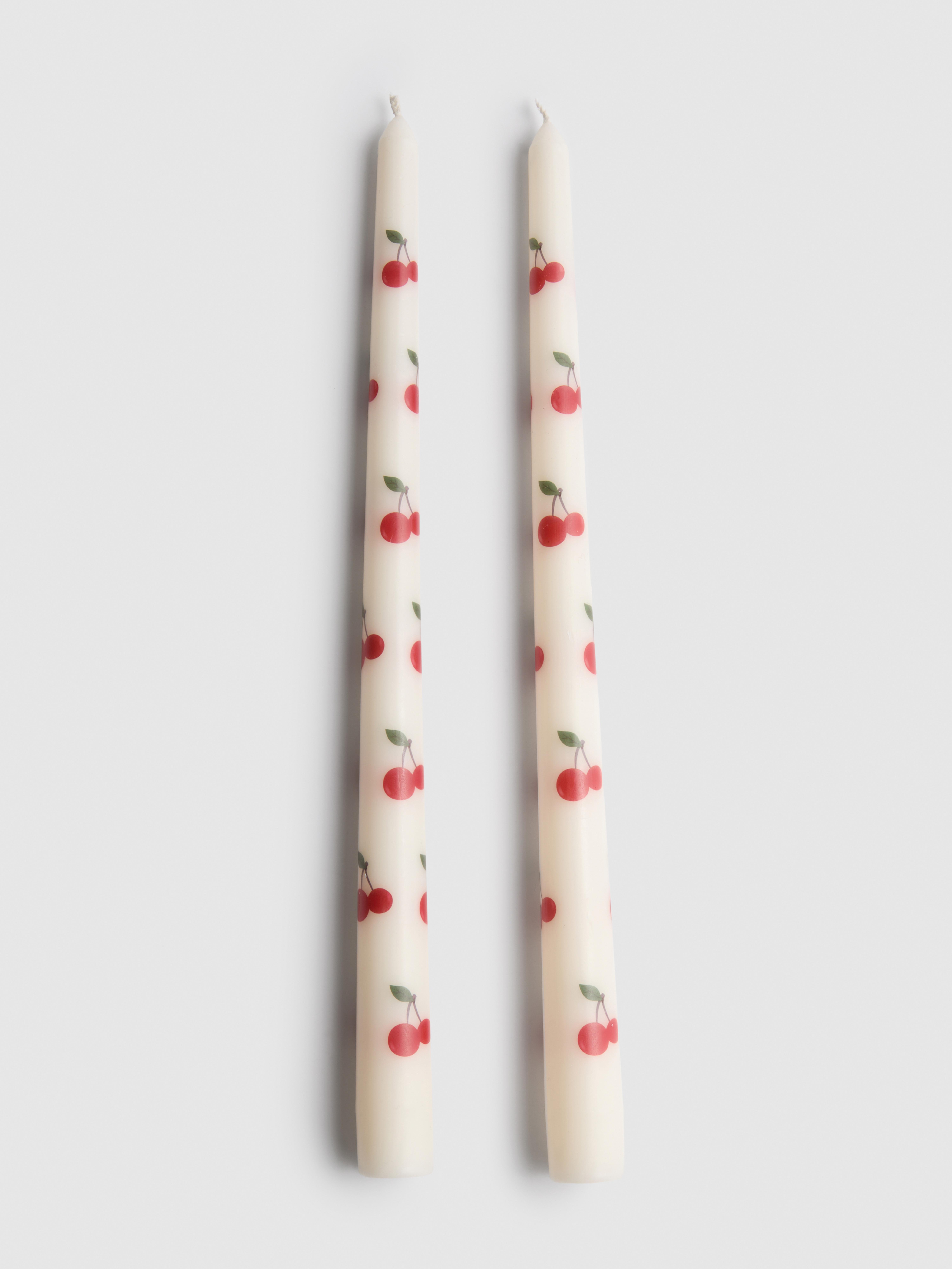 Cherry Dinner Candle Red