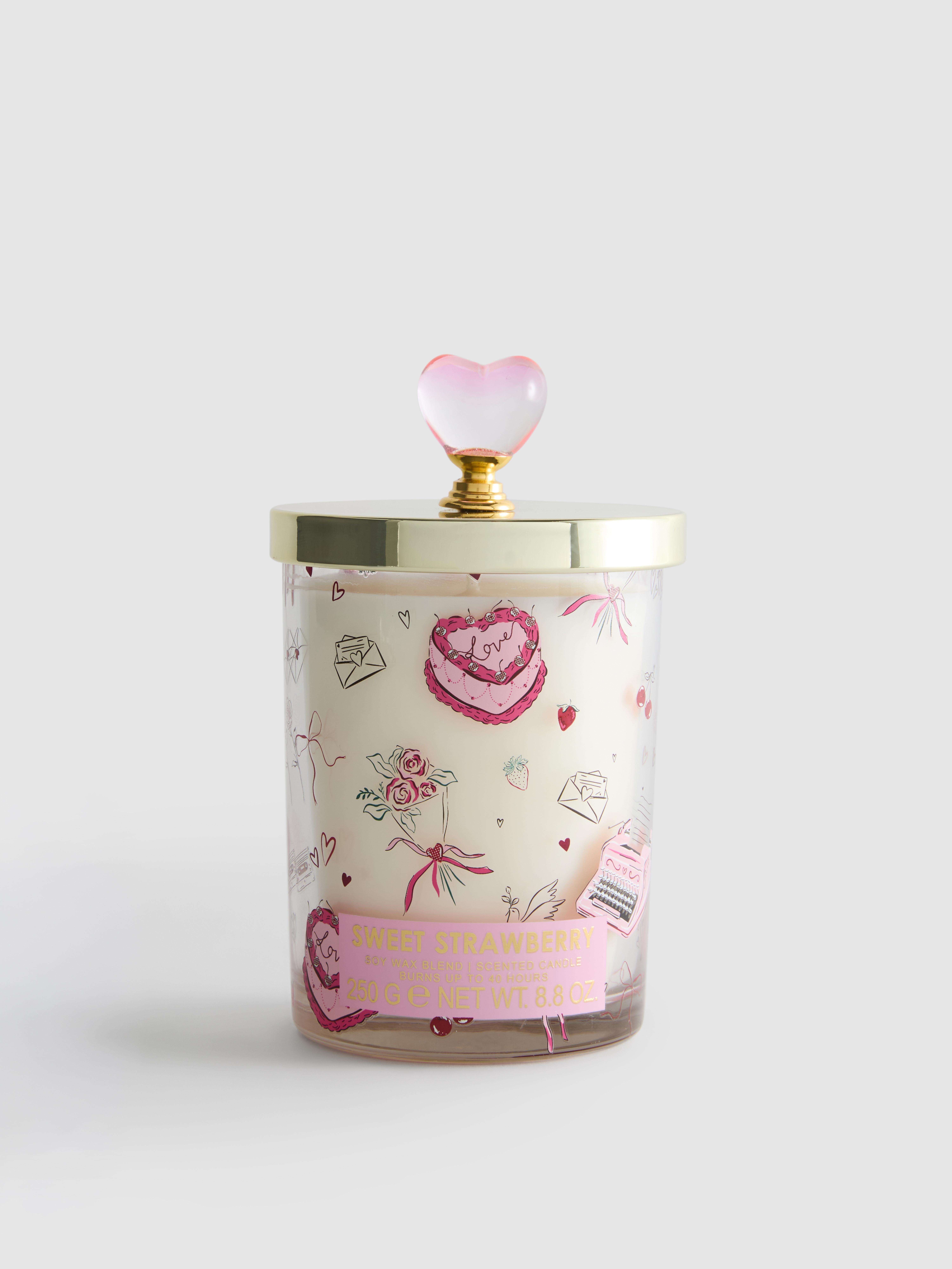 Light Pink Scented Candle In Lidded Bow J