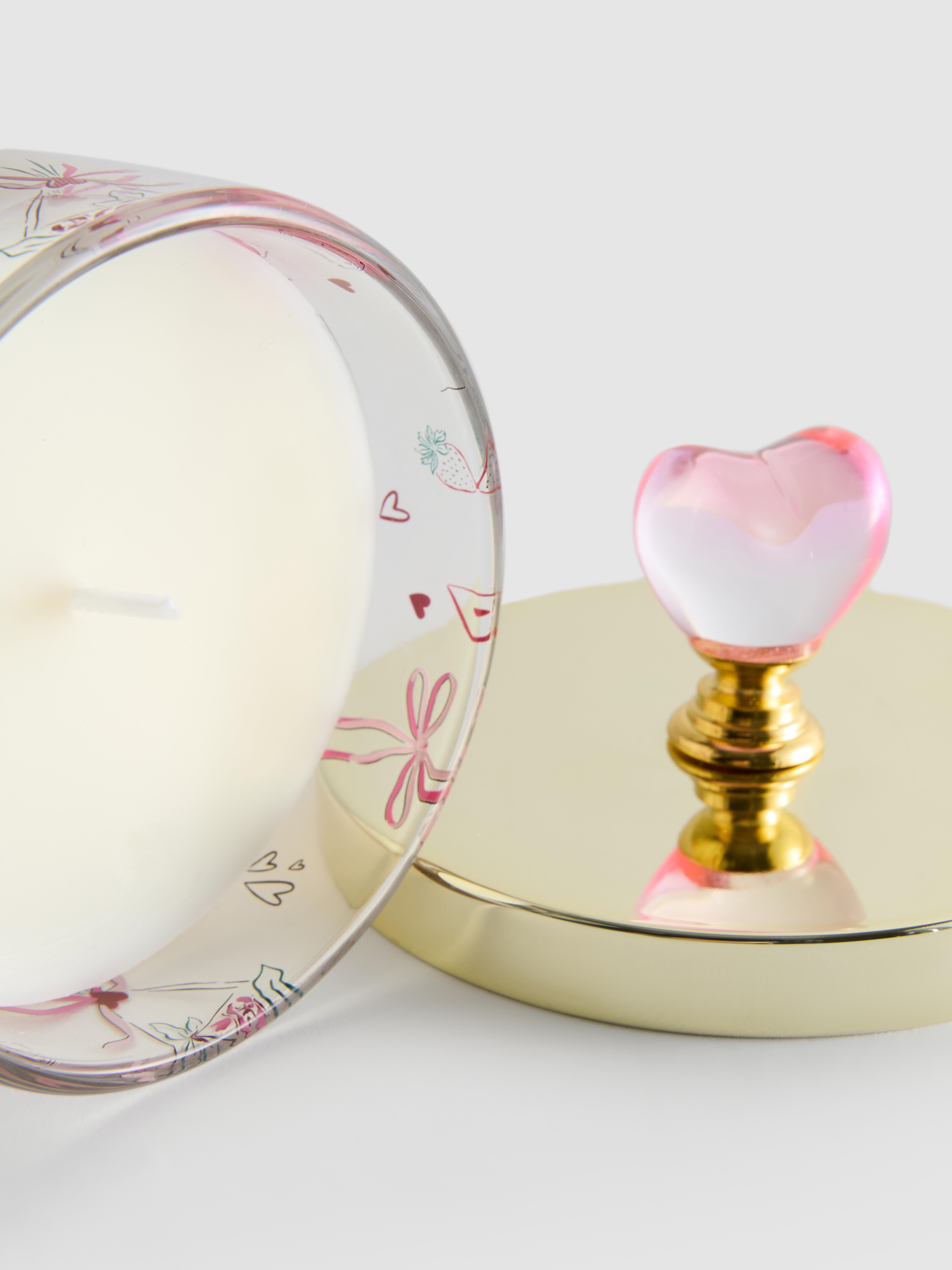 Light Pink Scented Candle In Lidded Bow J