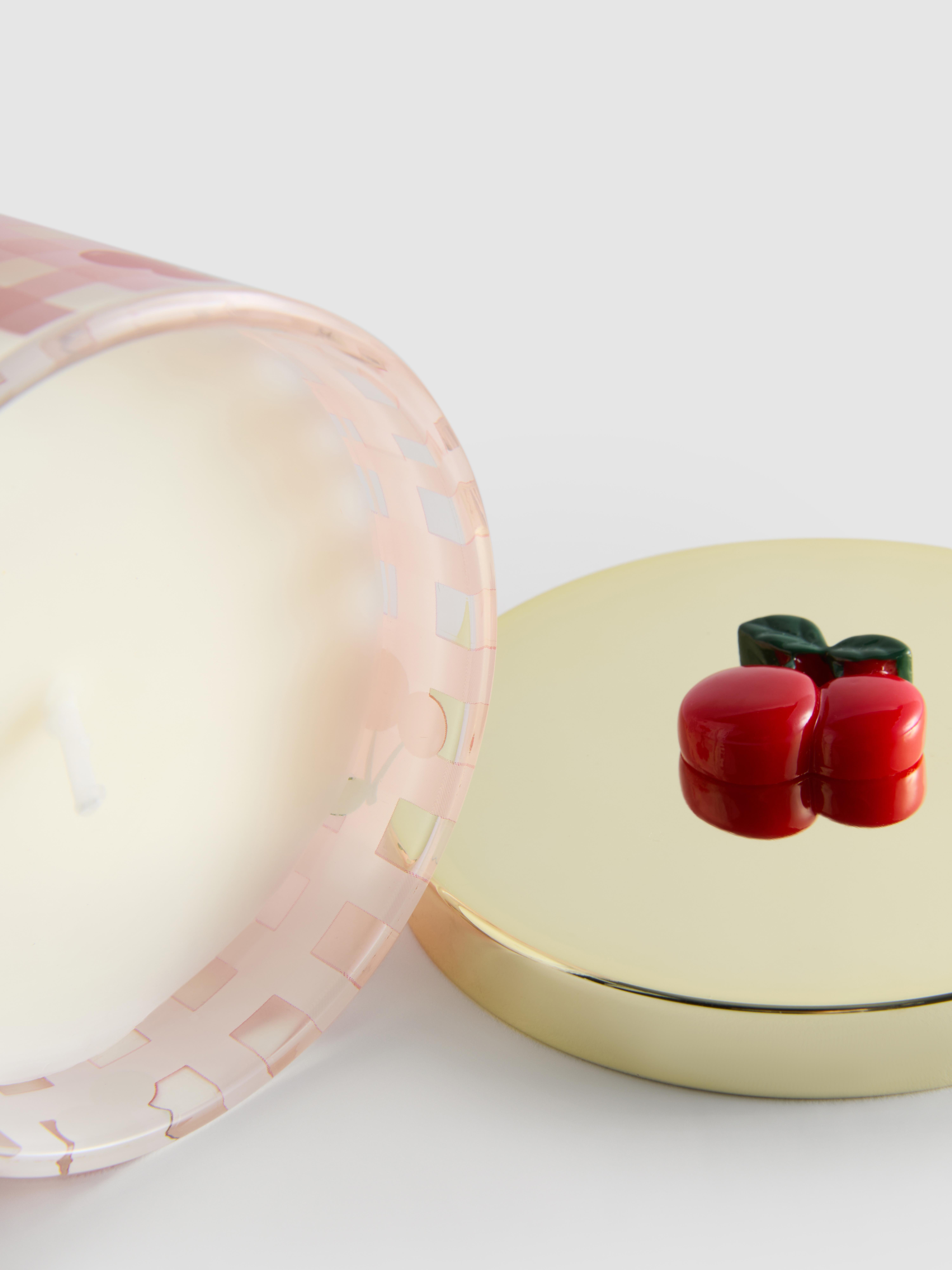 Red Scented Candle In Lidded Bow J