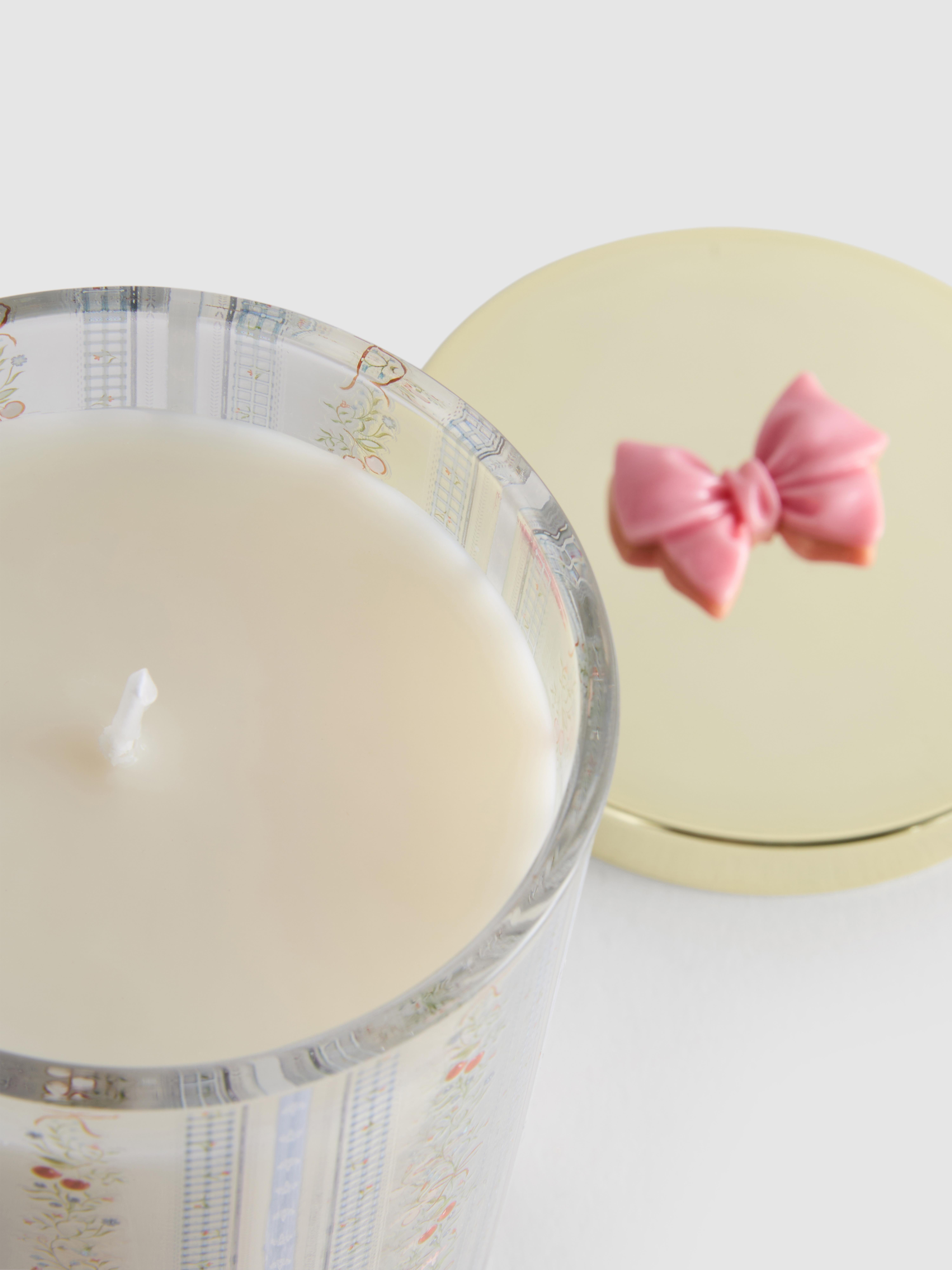 Light Blue Scented Candle In Lidded Bow J