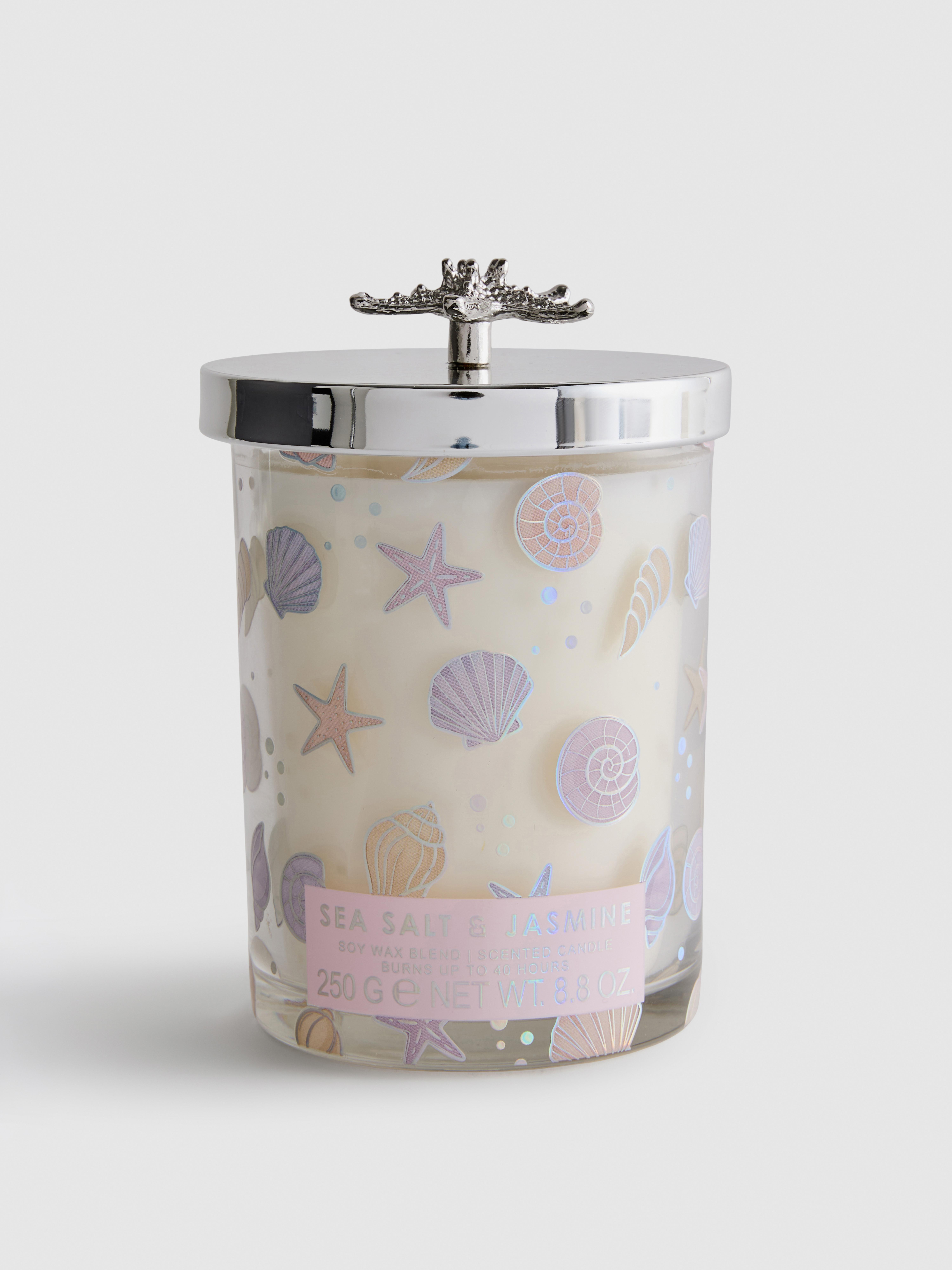 Geurkaars in pot met deksel Lila