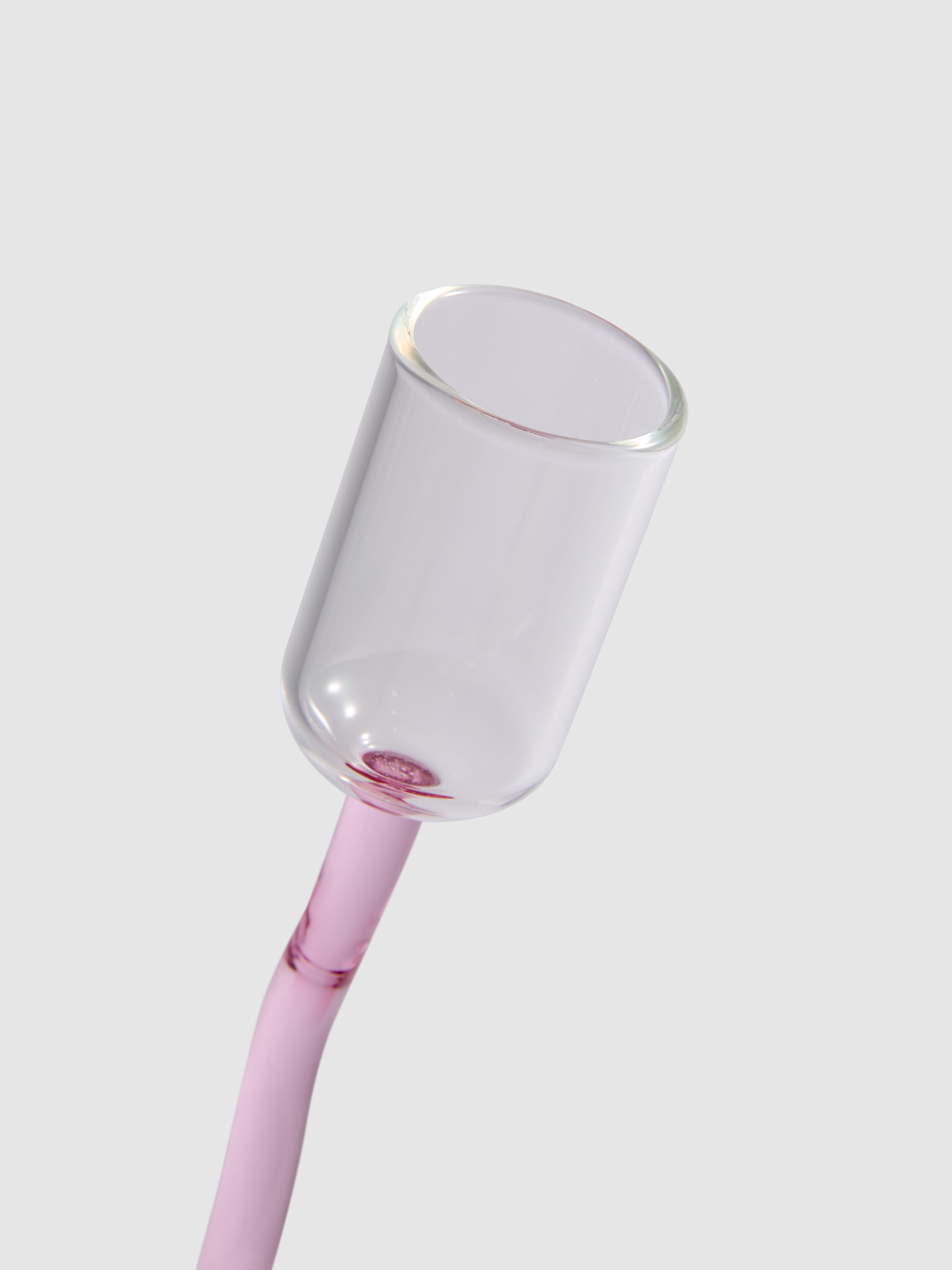 Castiçal coração vidro