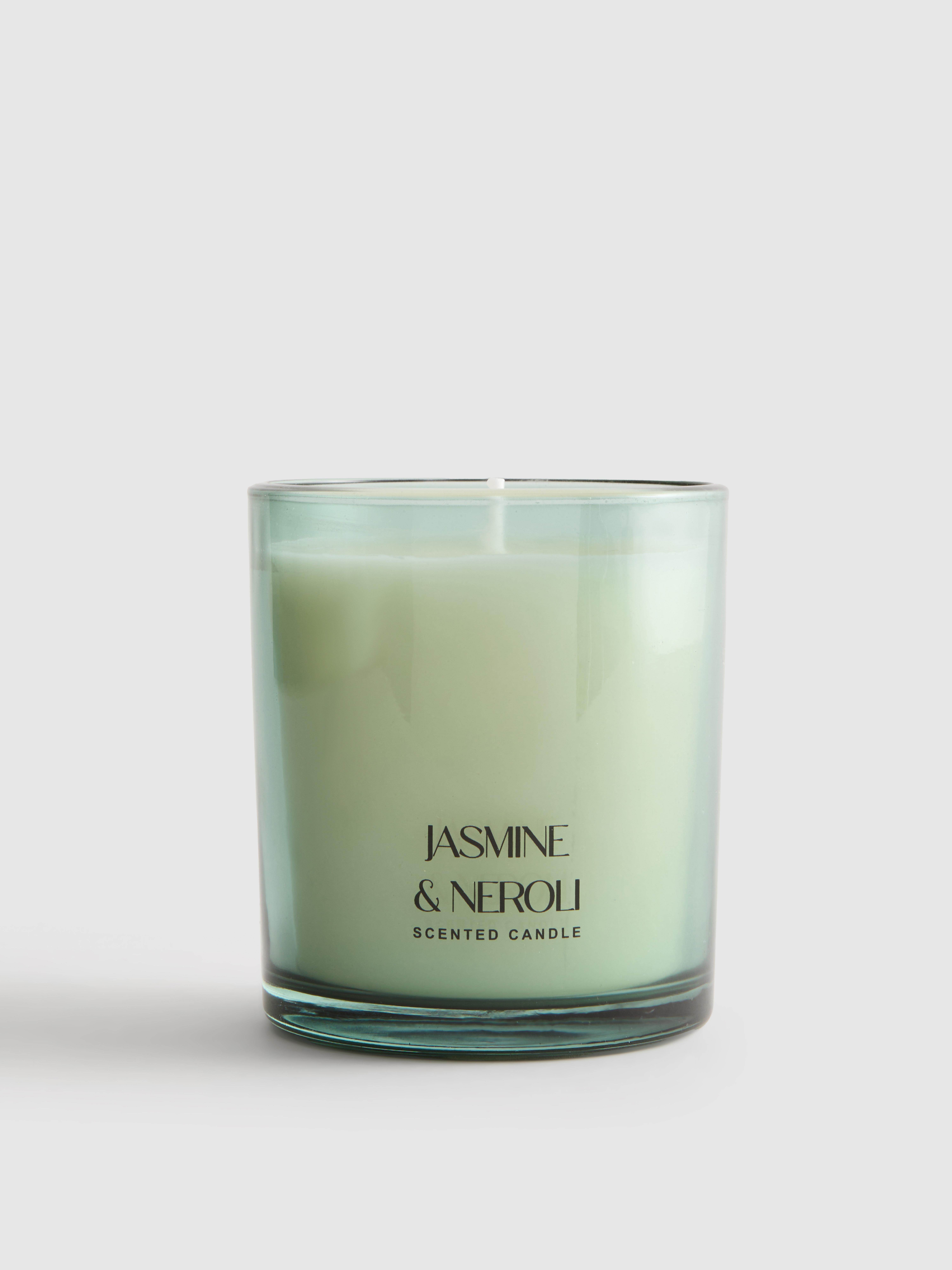 Green Floral Scented Candle In J