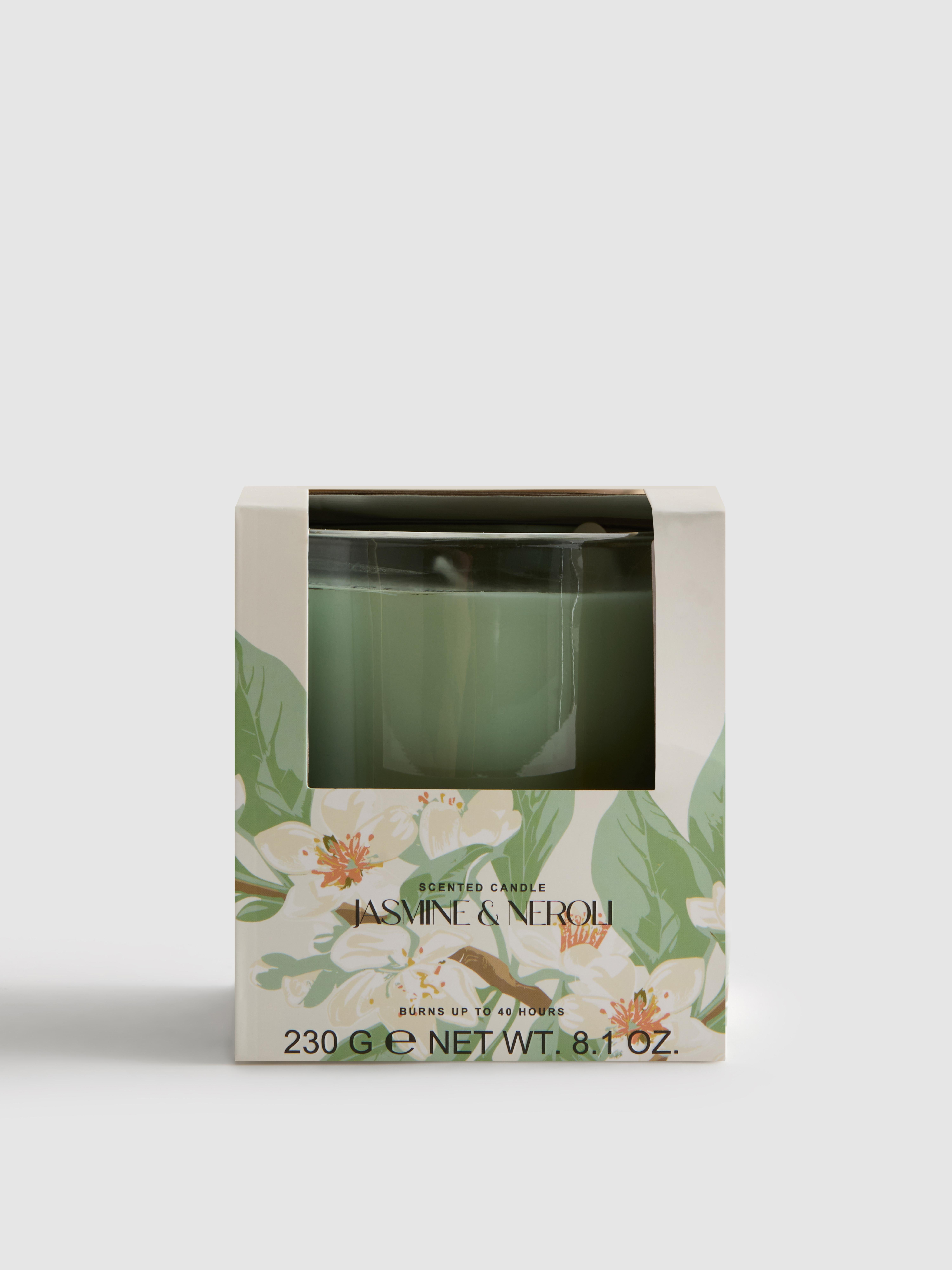 Green Floral Scented Candle In J
