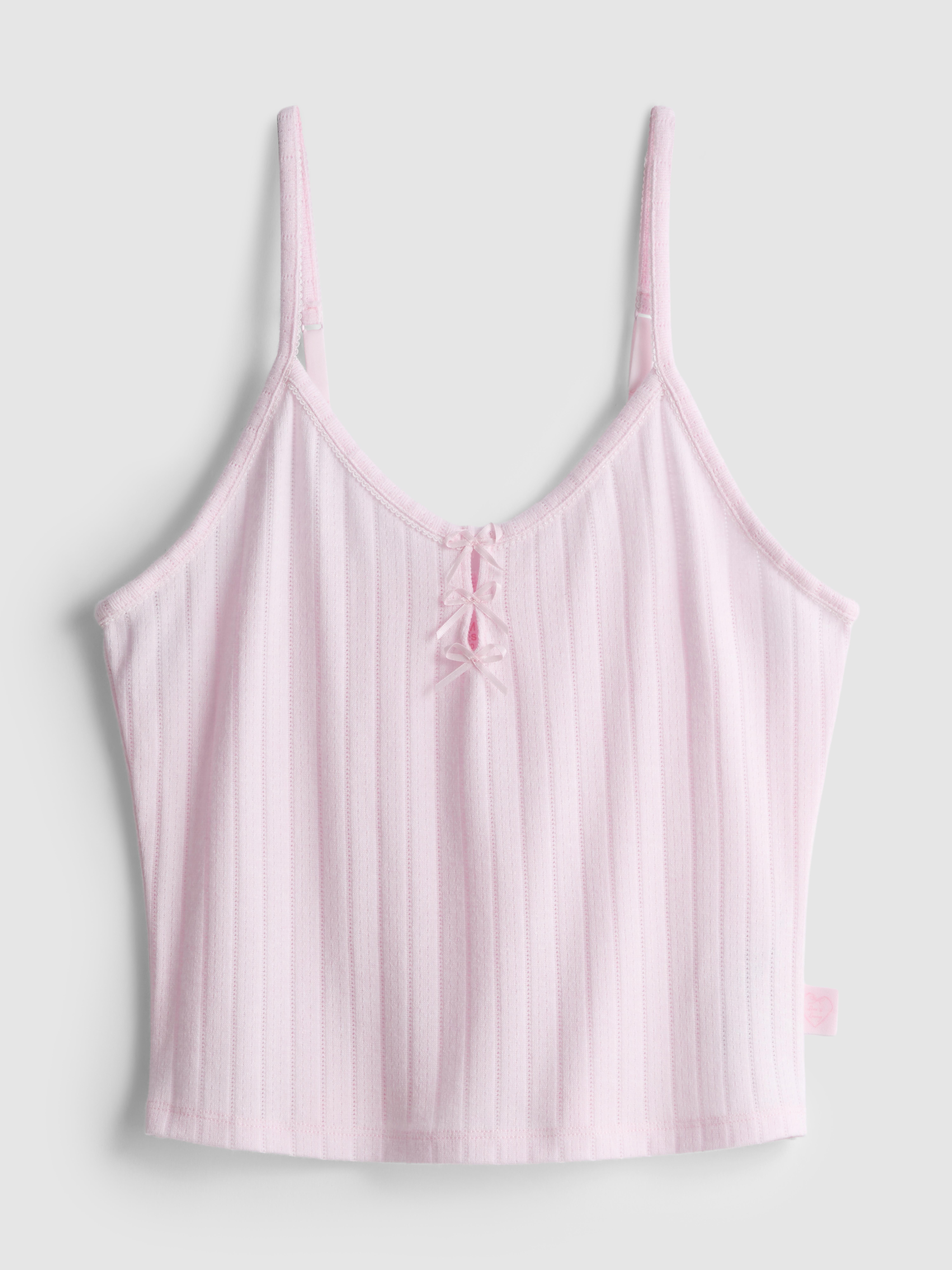 Pointelle Stripe Cami Pyjama Top