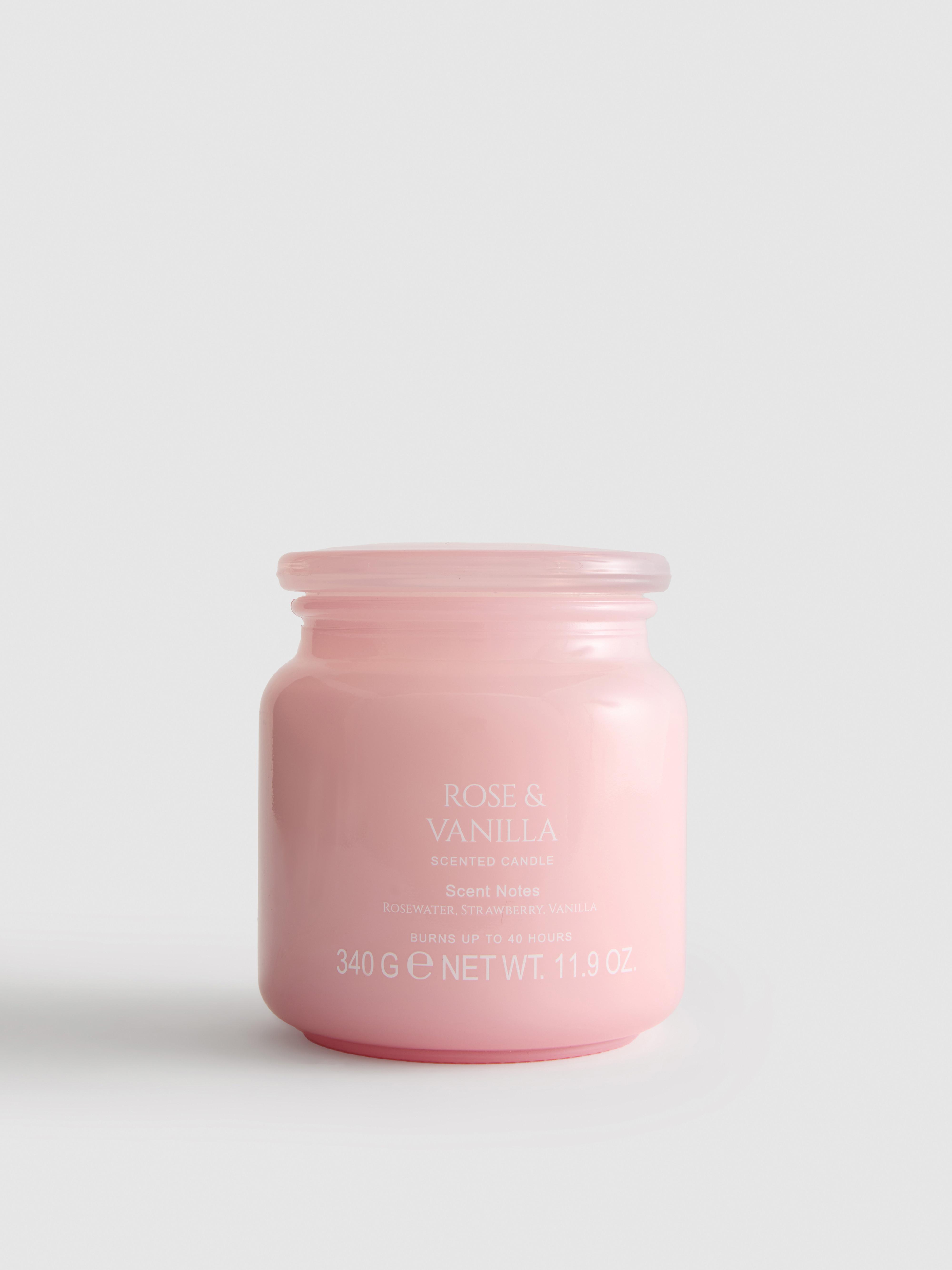 Light Pink Scented Candle In Lidded J
