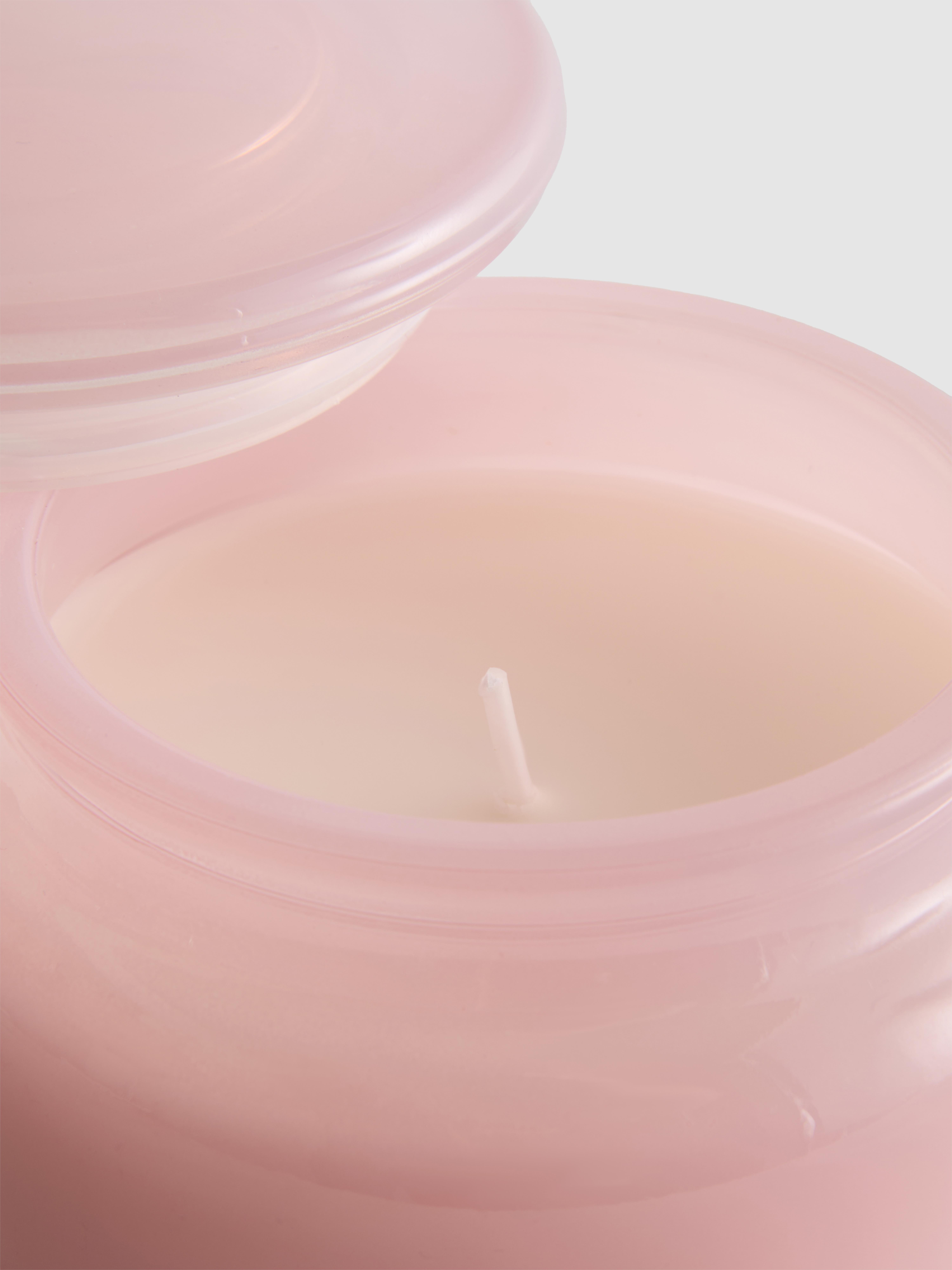 Light Pink Scented Candle In Lidded J