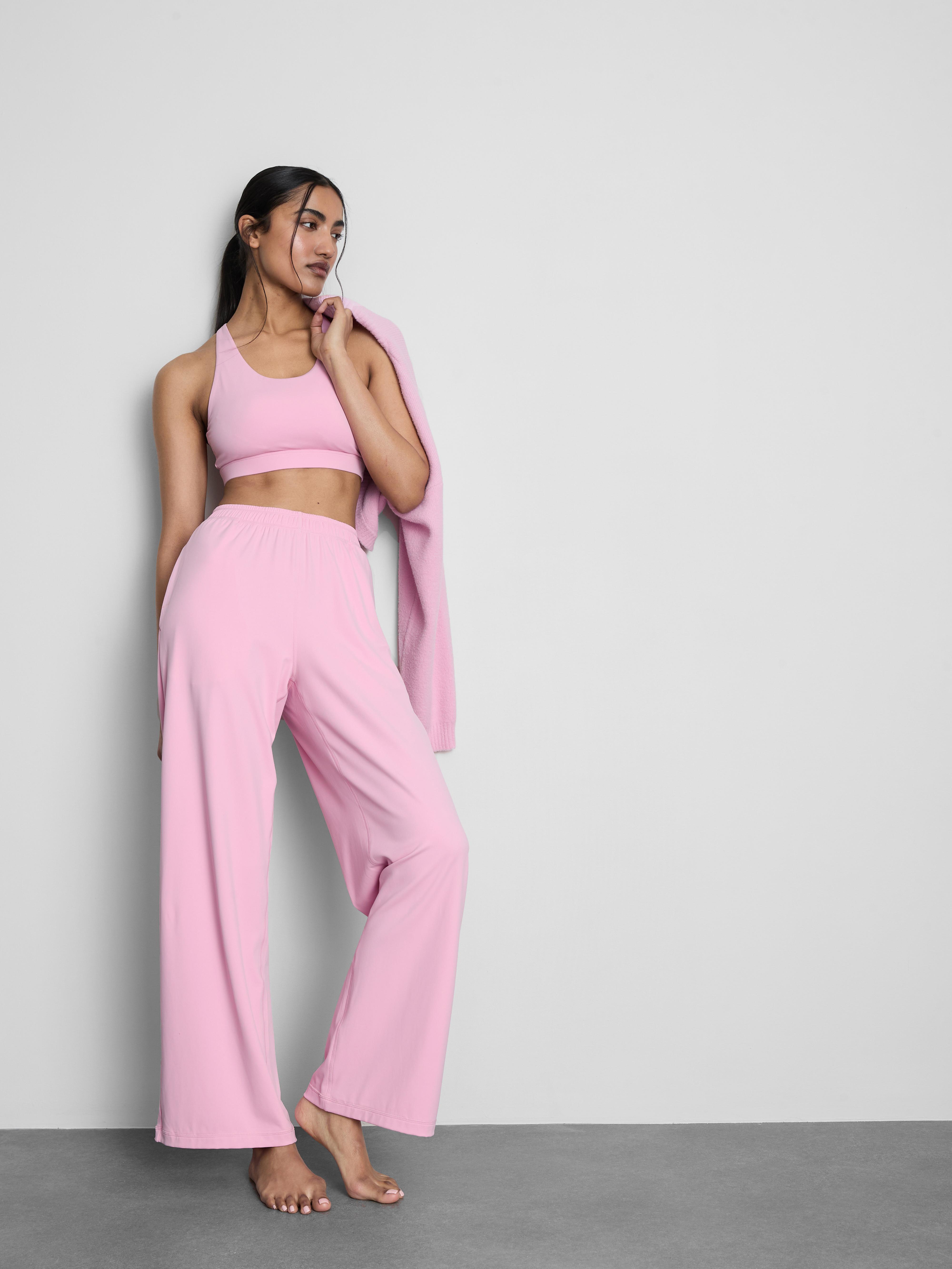 Women's Pink Buttery-Soft Strappy Crop Top