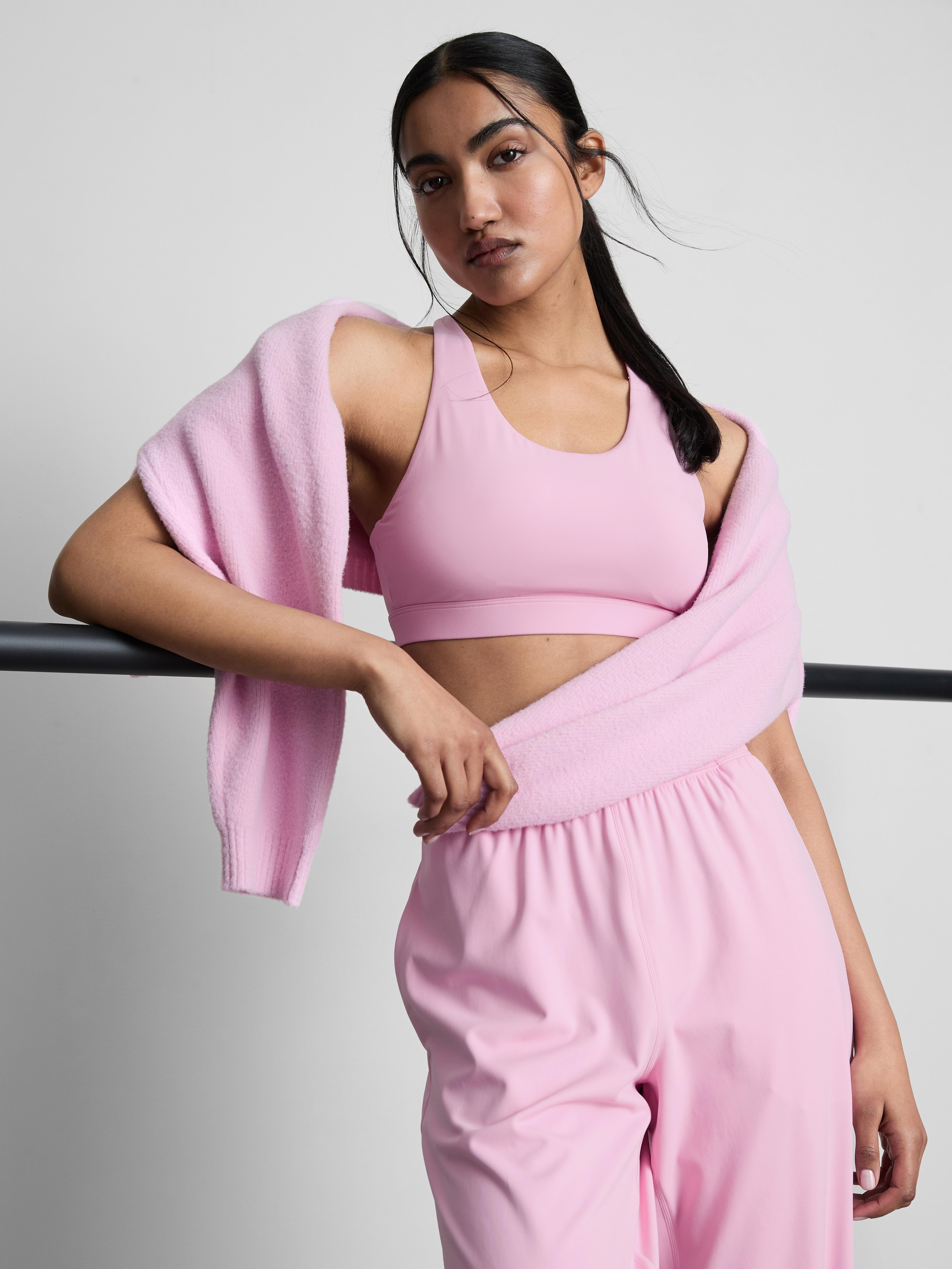 Women's Pink Buttery-Soft Strappy Crop Top