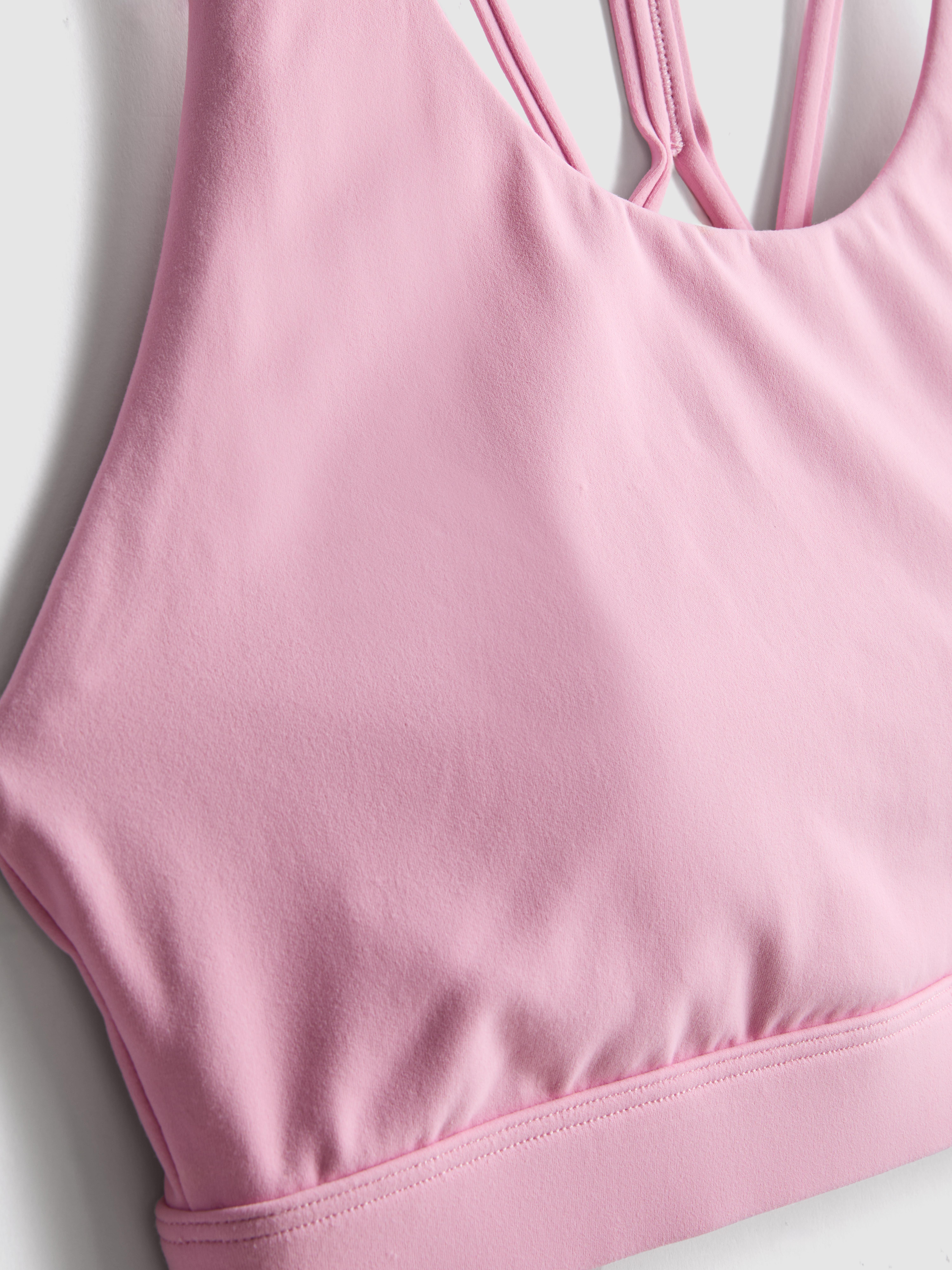 Women's Pink Buttery-Soft Strappy Crop Top