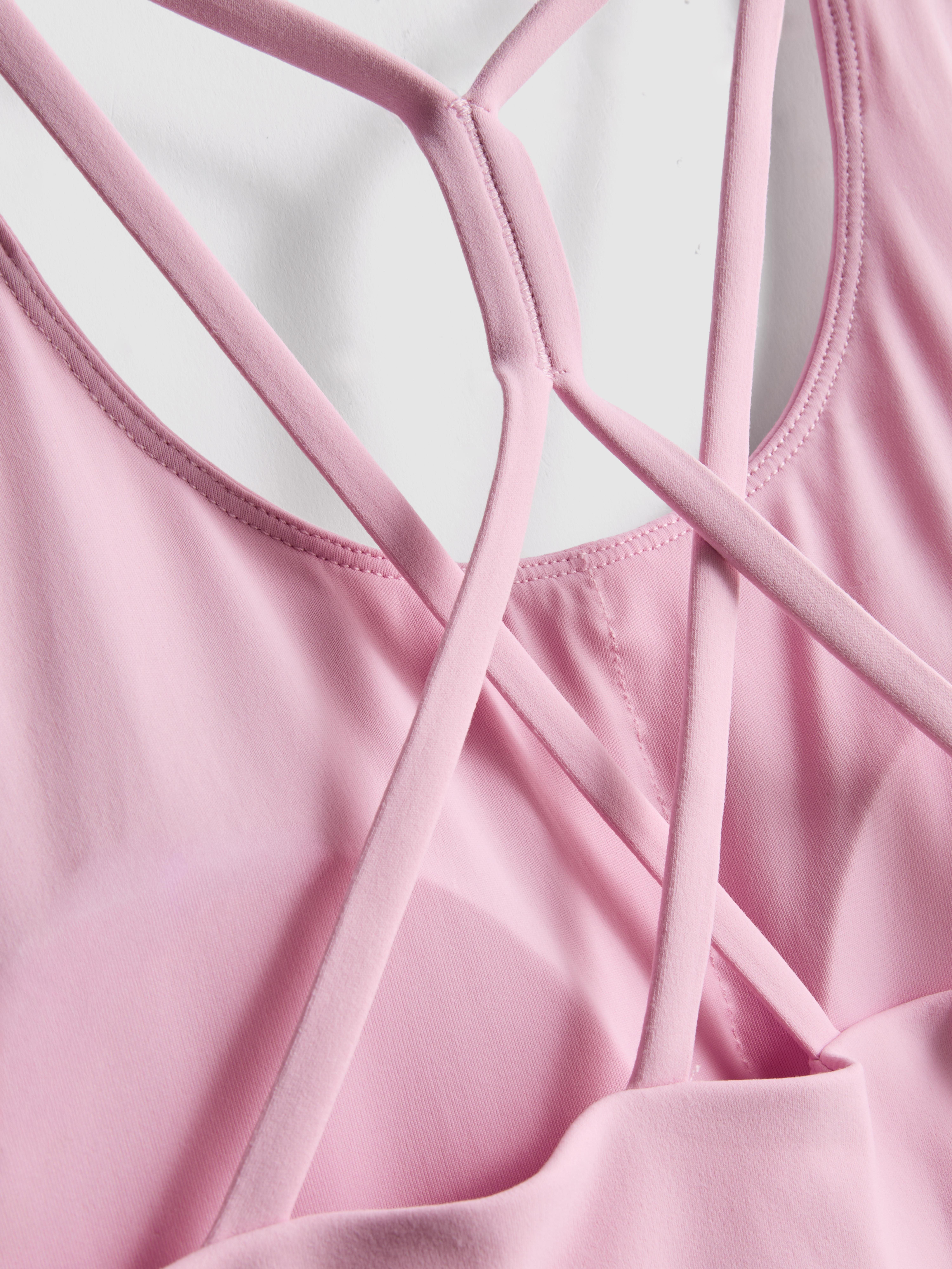 Women's Pink Buttery-Soft Strappy Crop Top