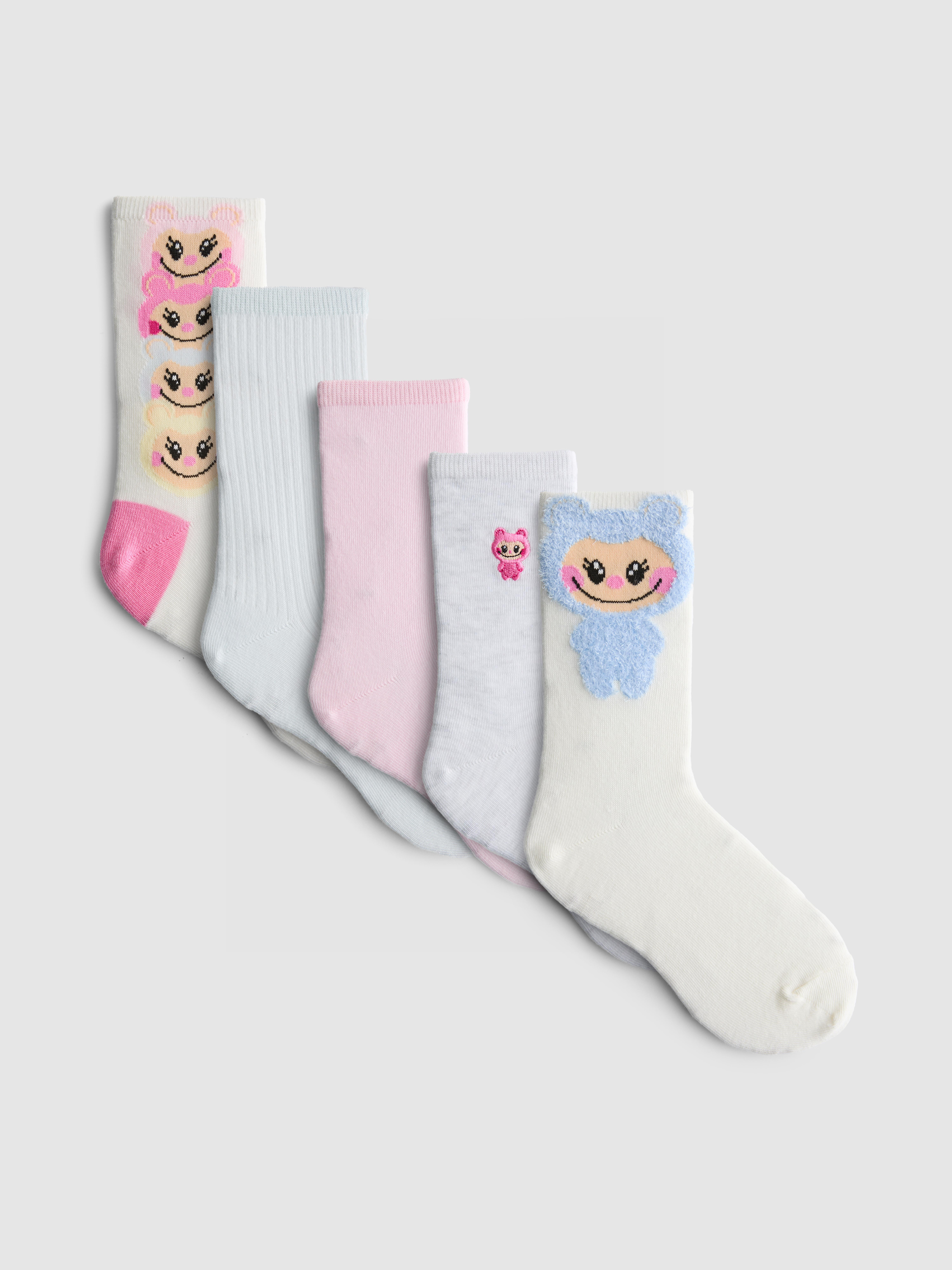 5pk The Monsters Cotton Rich Crew Socks