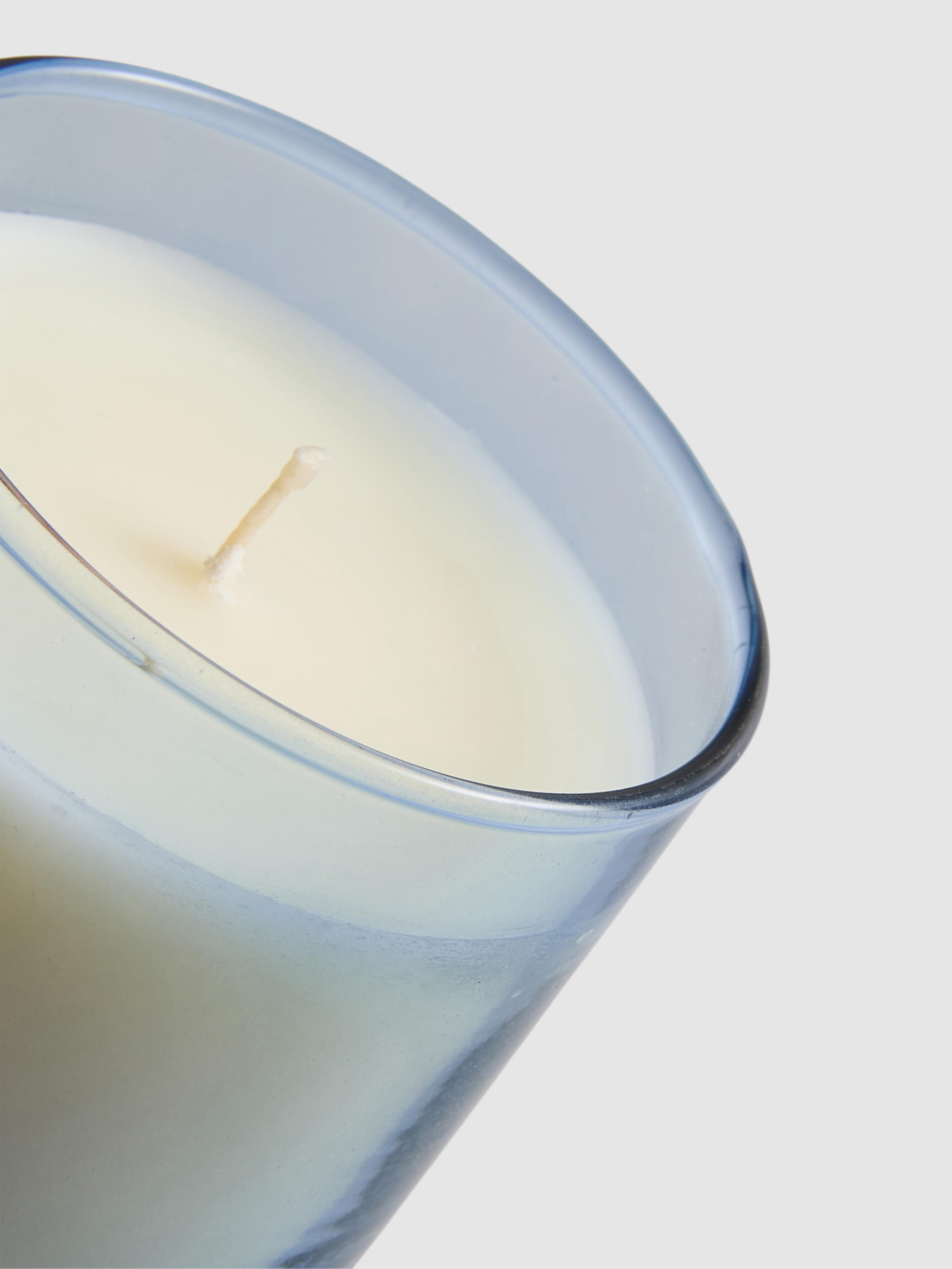 Bougie parfumée dans pot en verre coloré