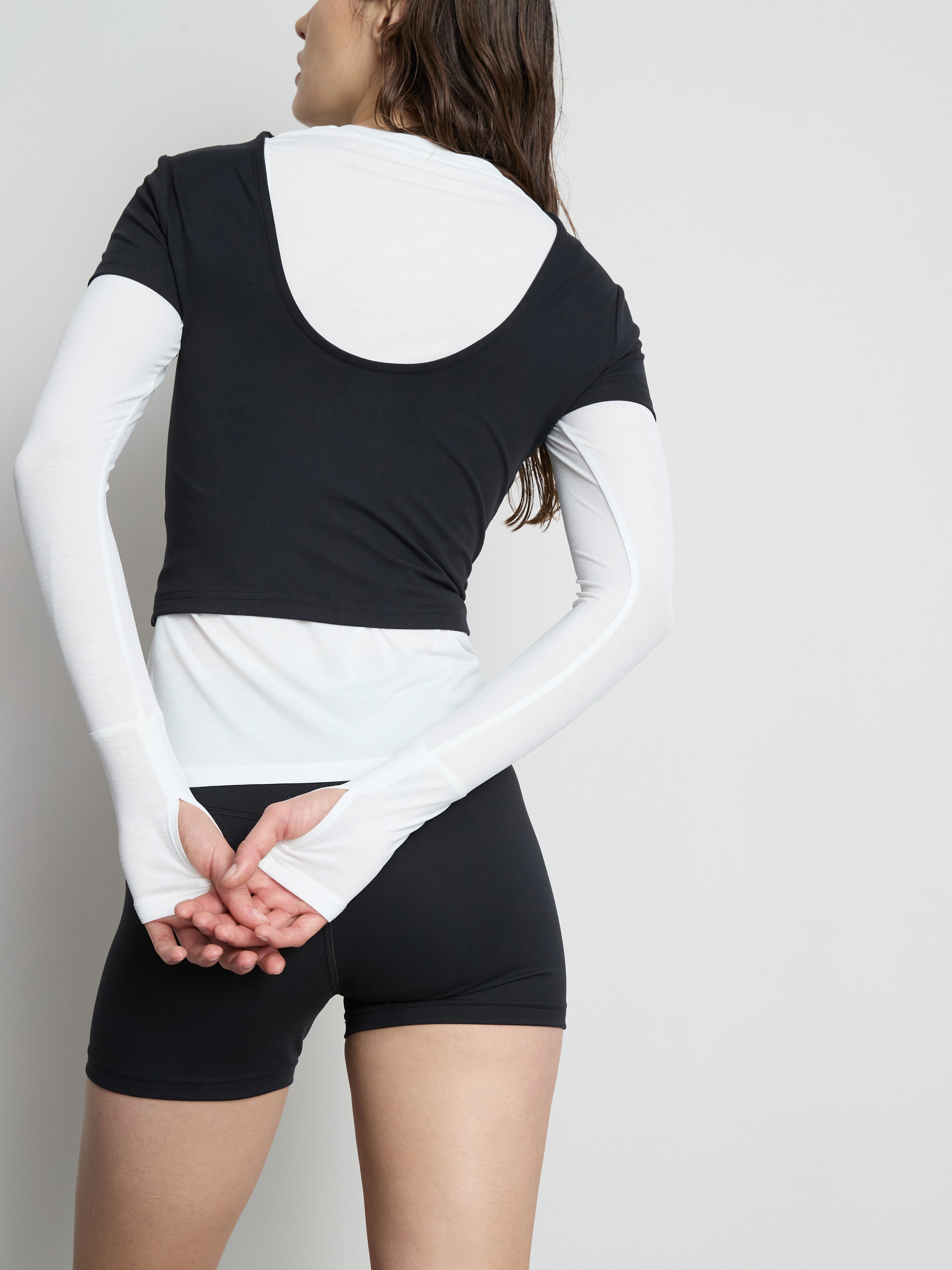 Women's Black Rita Ora Scoop-Back Performance Tee