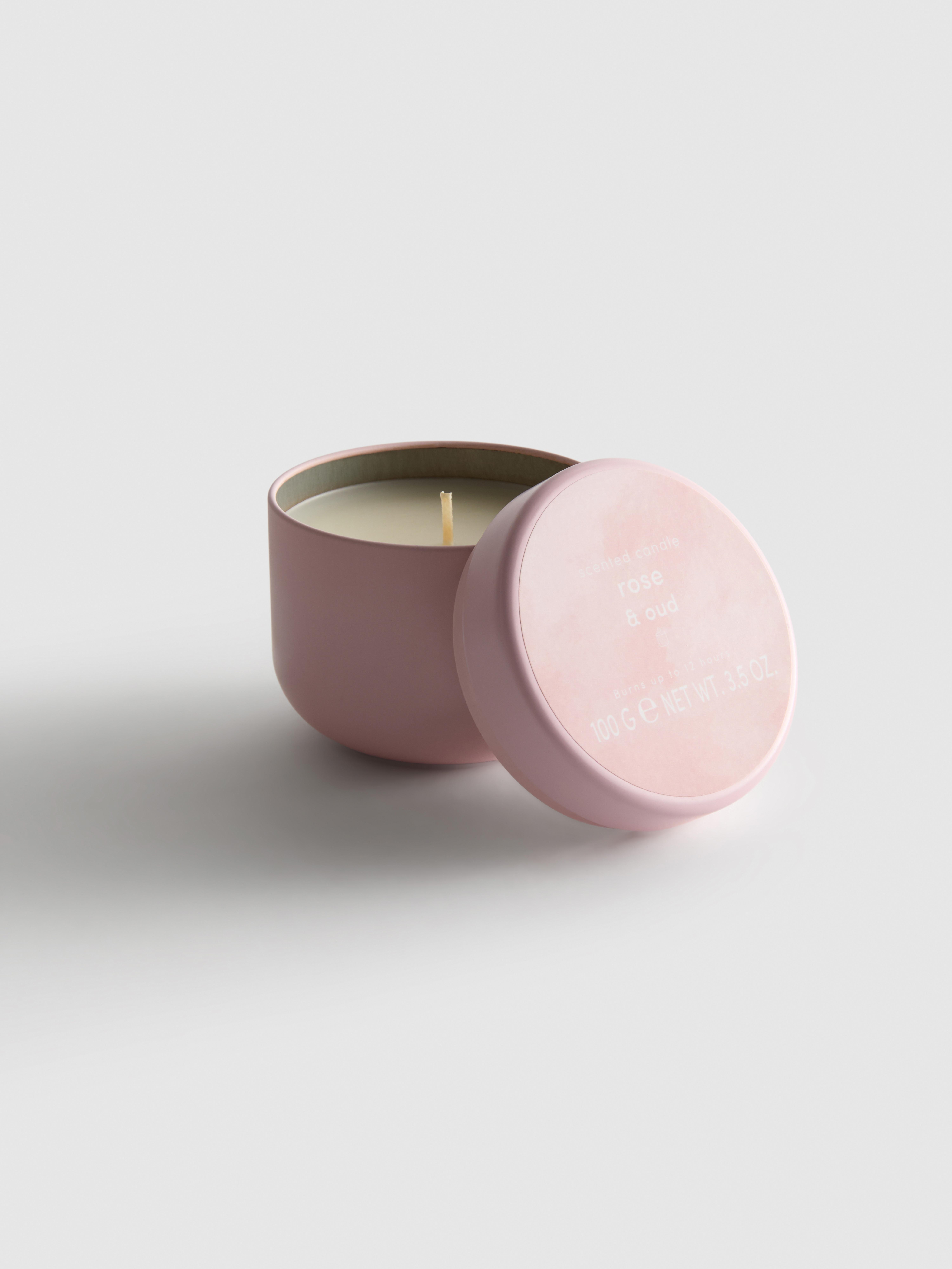 Light Pink Scented Candle In Can