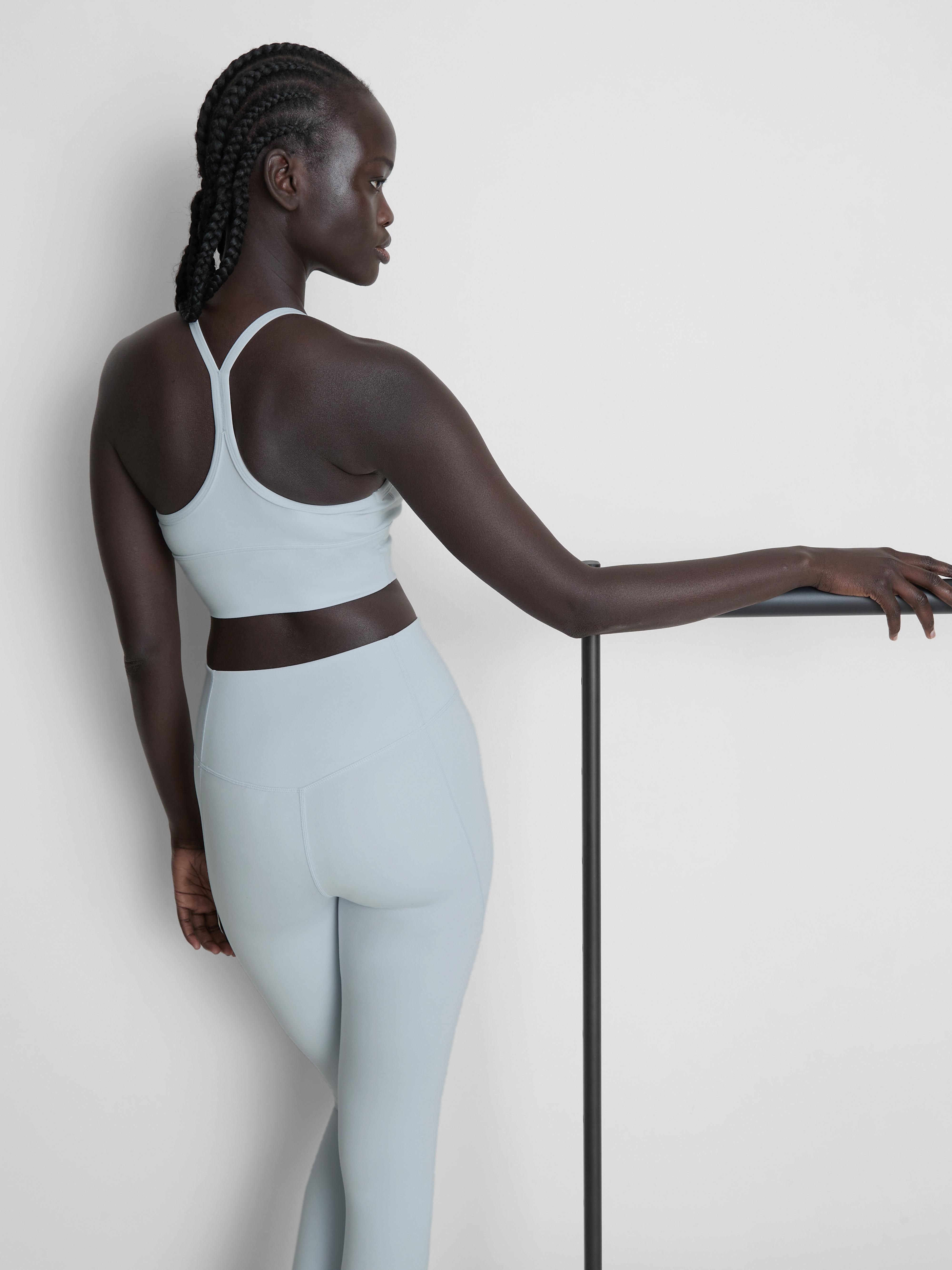 Women's Blue Active Ruched Crop Top